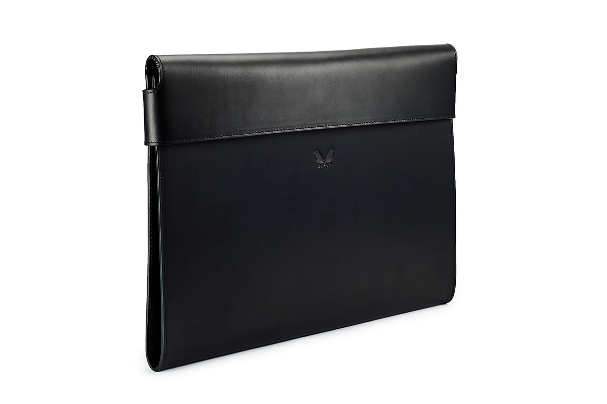 Large Folio - Black Leather