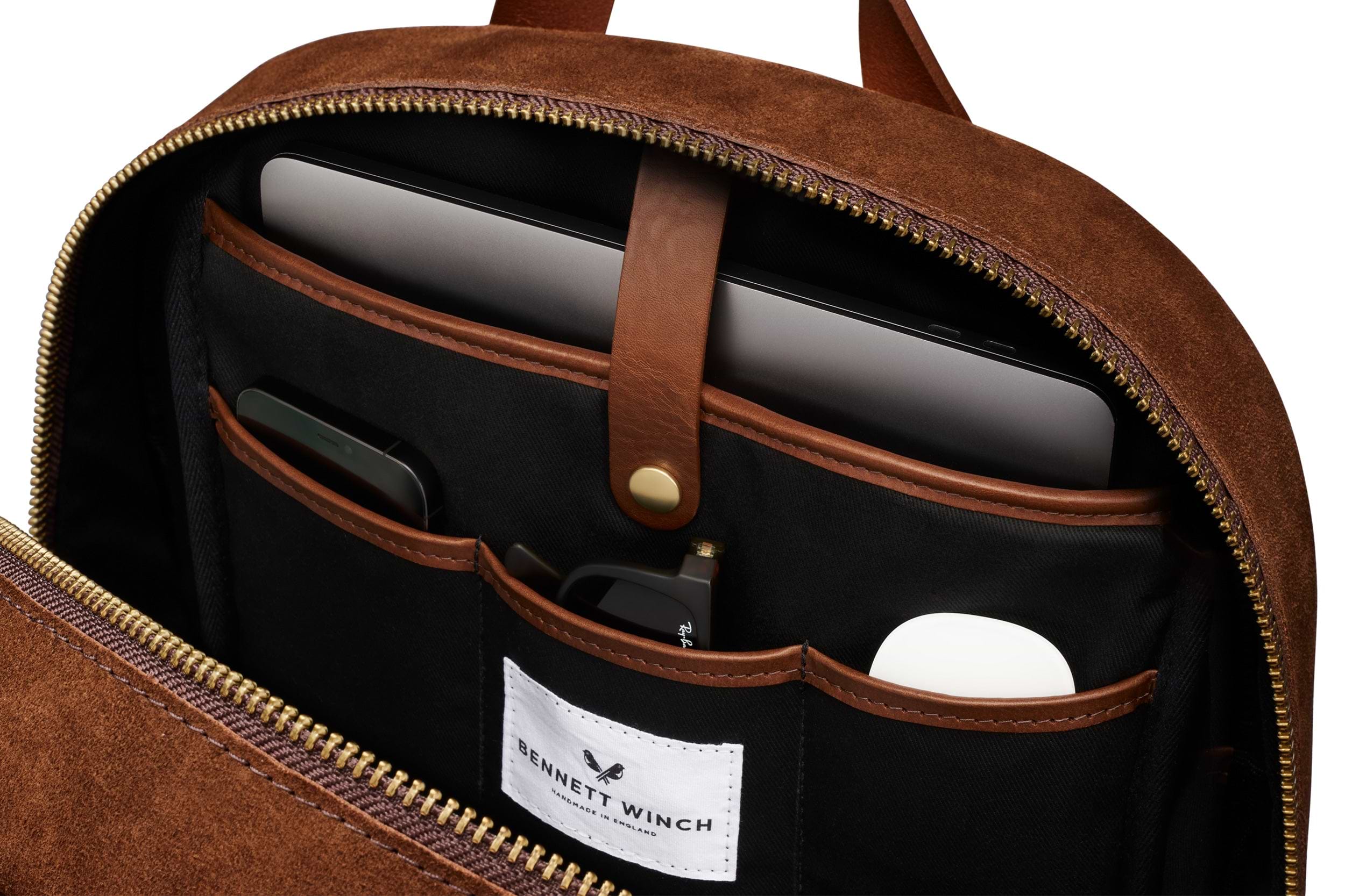 Brown Suede Backpack | Mens Waterproof Laptop Backpack