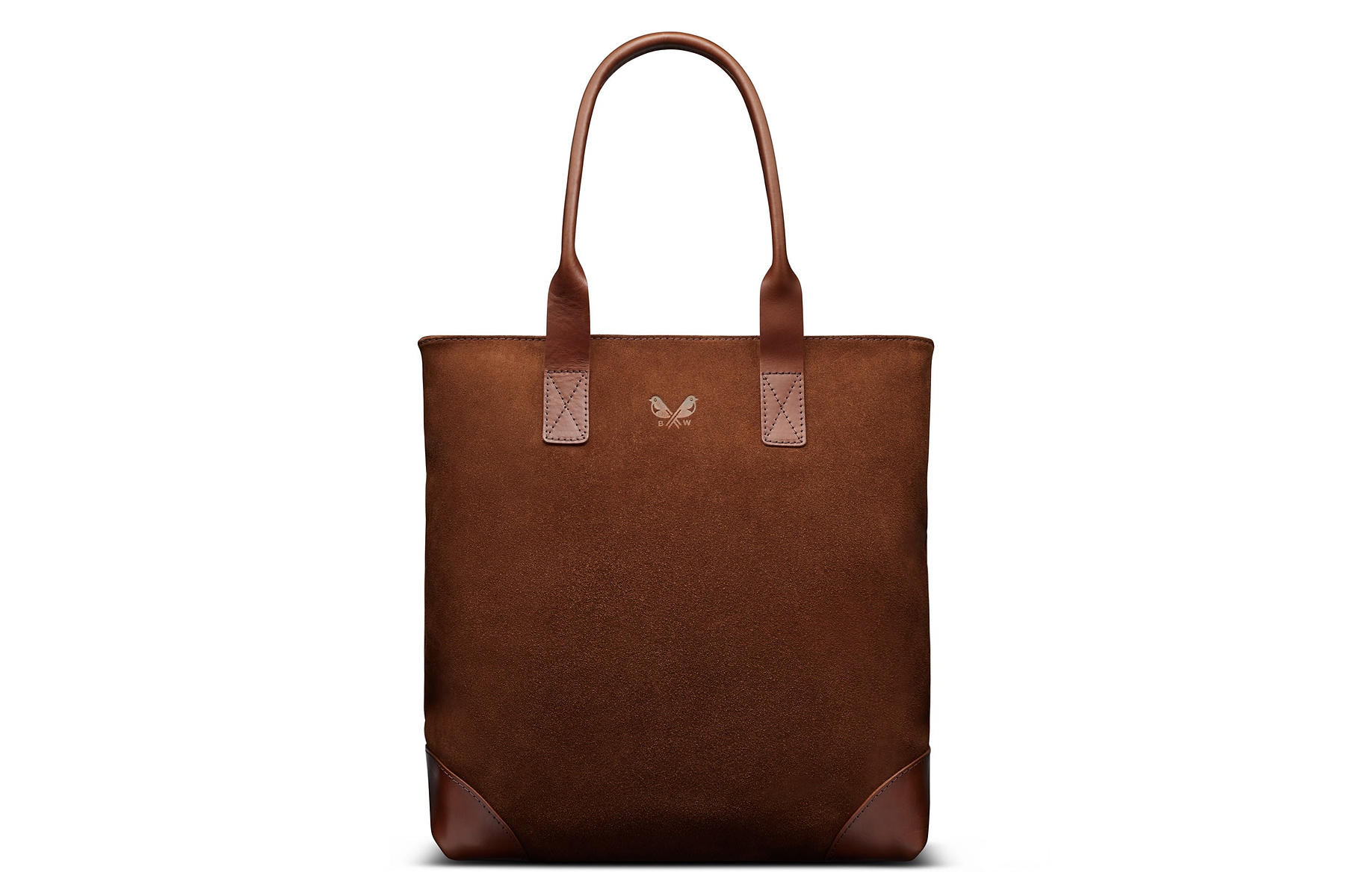 Suede Tote - Tobacco Brown