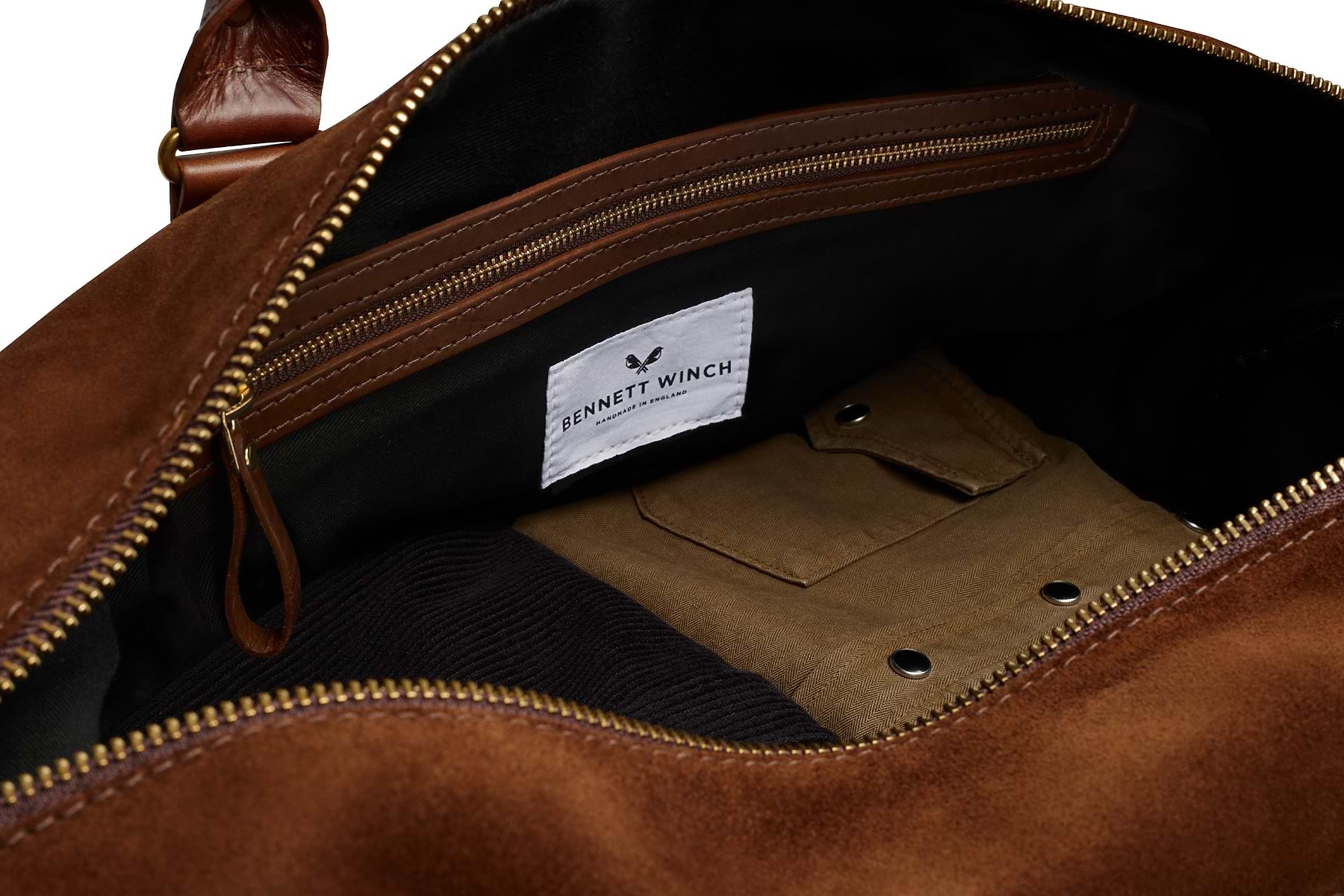 Bennett Winch's suede weekender bag