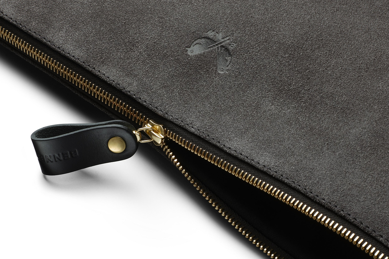 Suede Flight Pouch - Storm Grey
