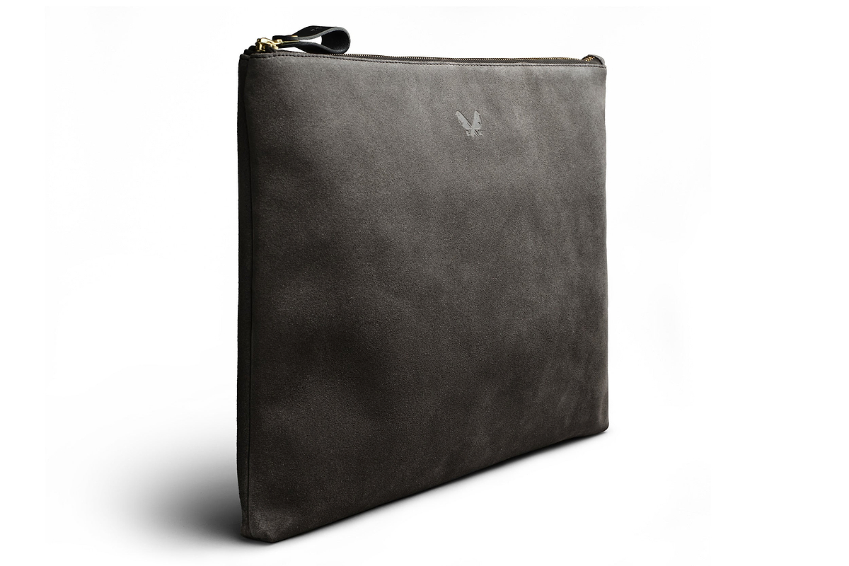 Flight Folio | Grey Suede Laptop Sleeve & Travel Folio – Bennett Winch