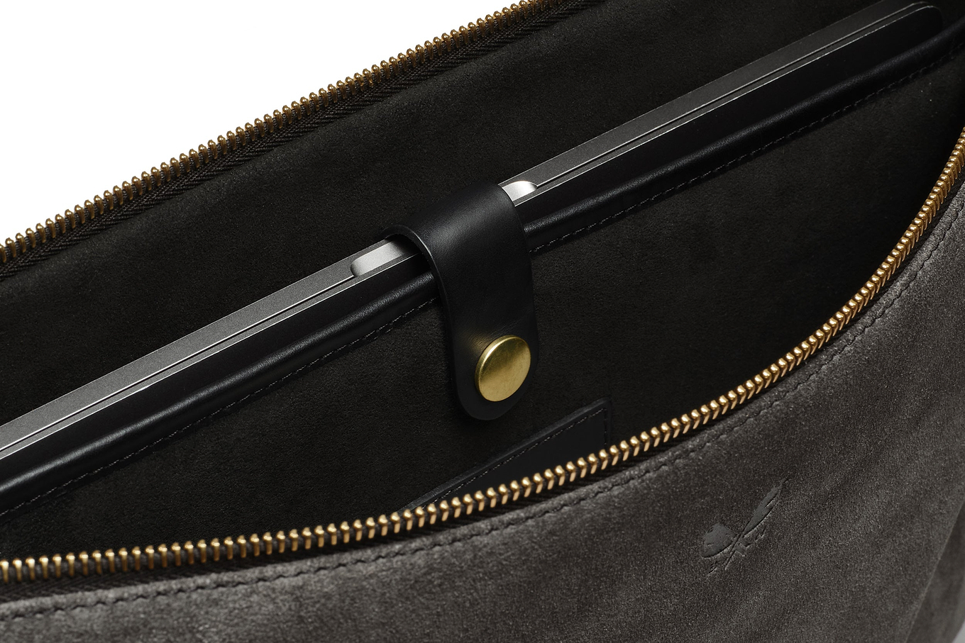 Suede Flight Folio - Storm Grey