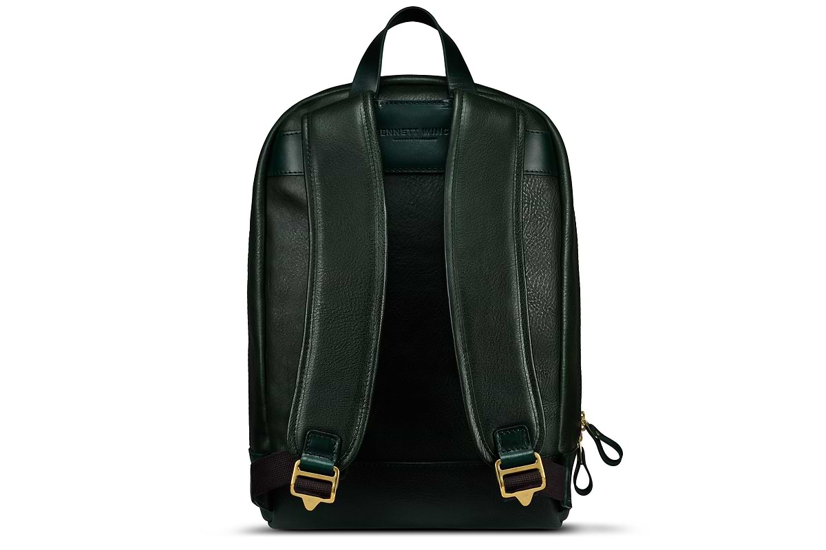Bennett Winch x 24H Le Mans Leather Backpack | British Racing Green
