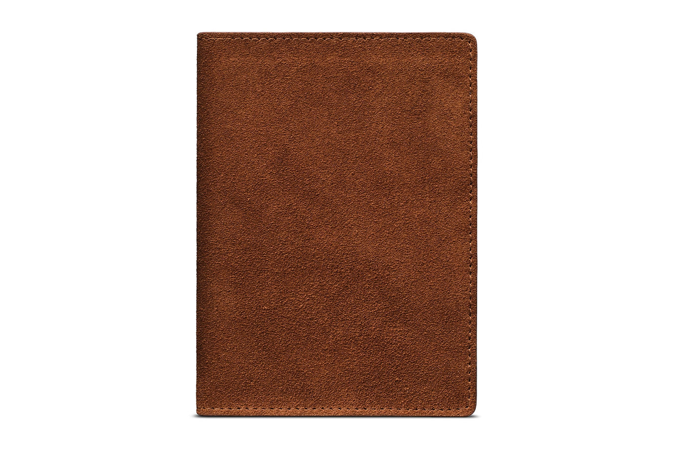 Suede Passport Wallet - Tobacco Brown
