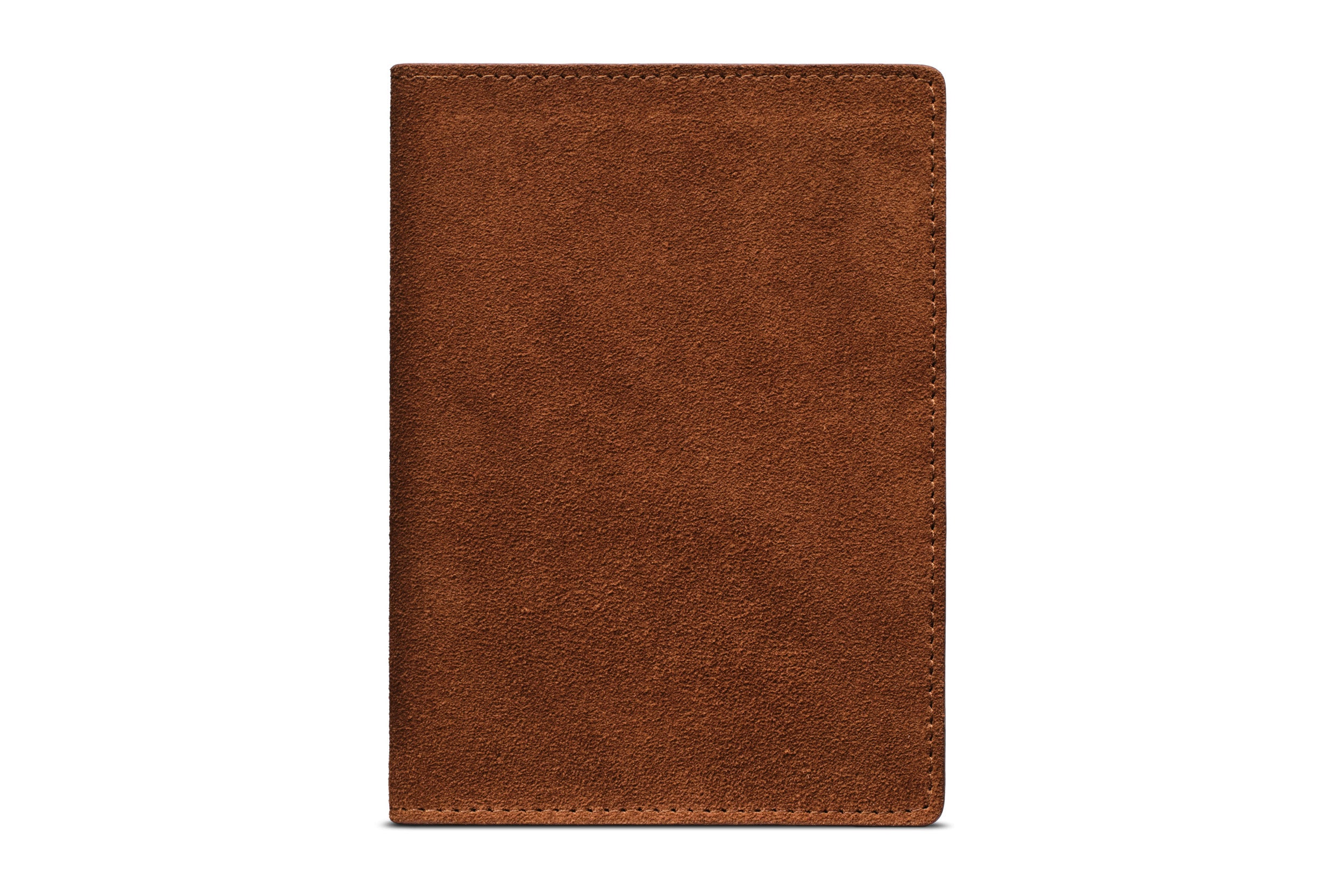 Suede Passport Wallet - Tobacco Brown