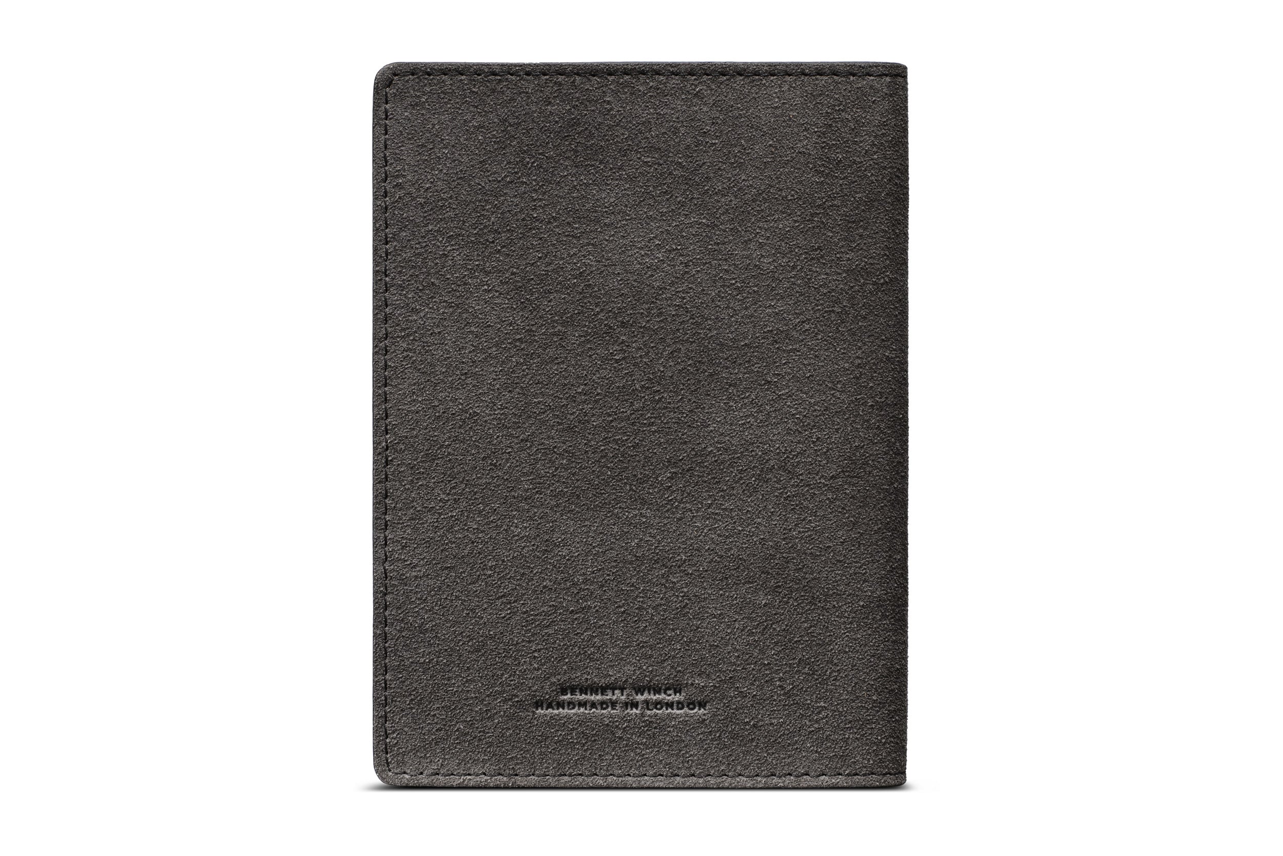 Suede Passport Wallet - Storm Grey