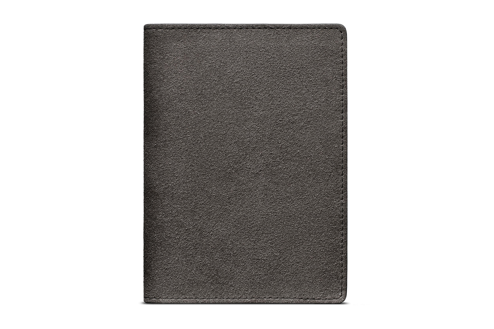 Suede Passport Wallet - Storm Grey