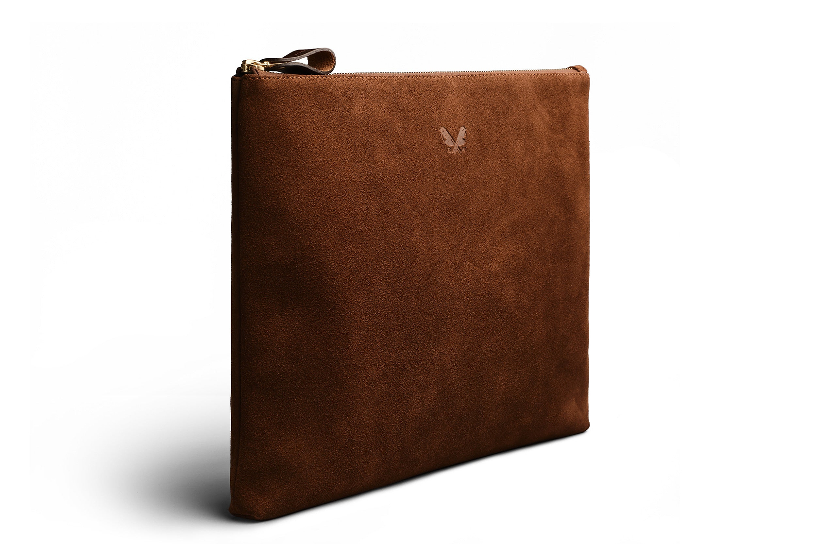 Suede Flight Pouch - Tobacco Brown