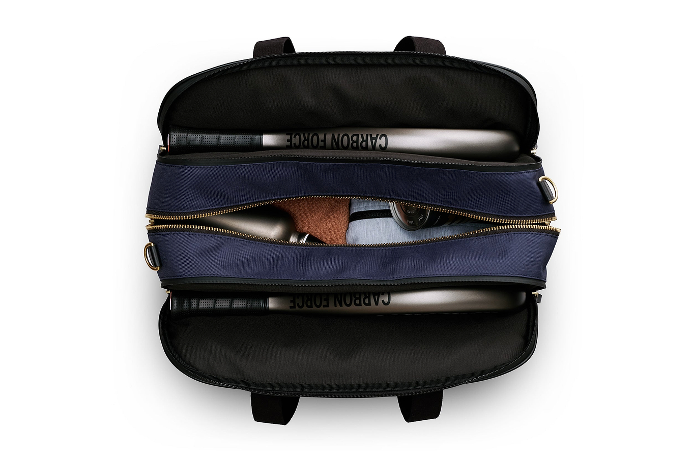 top view of the luxury tennis bag 3 pockets