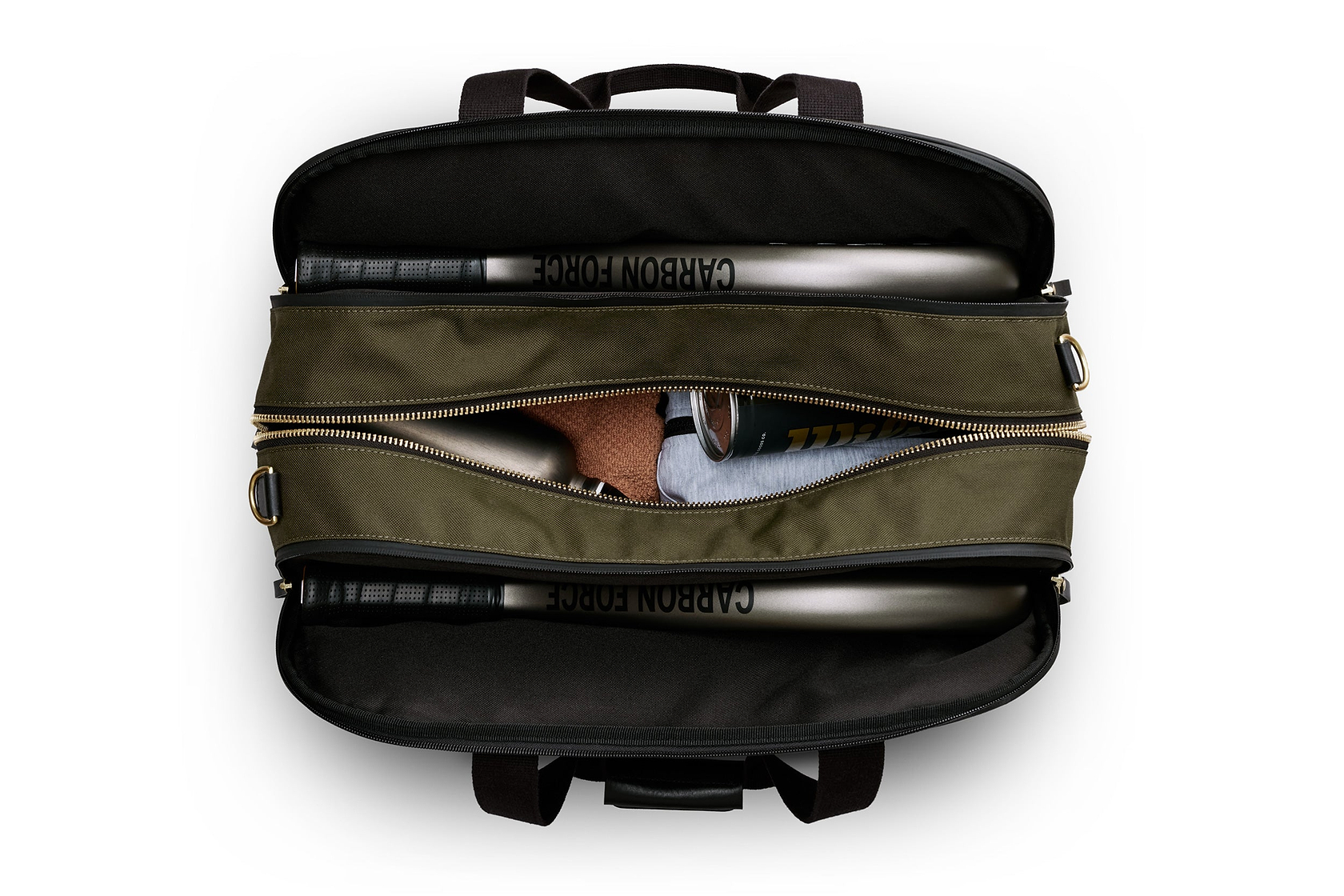 top view of the luxury tennis bag 3 pockets