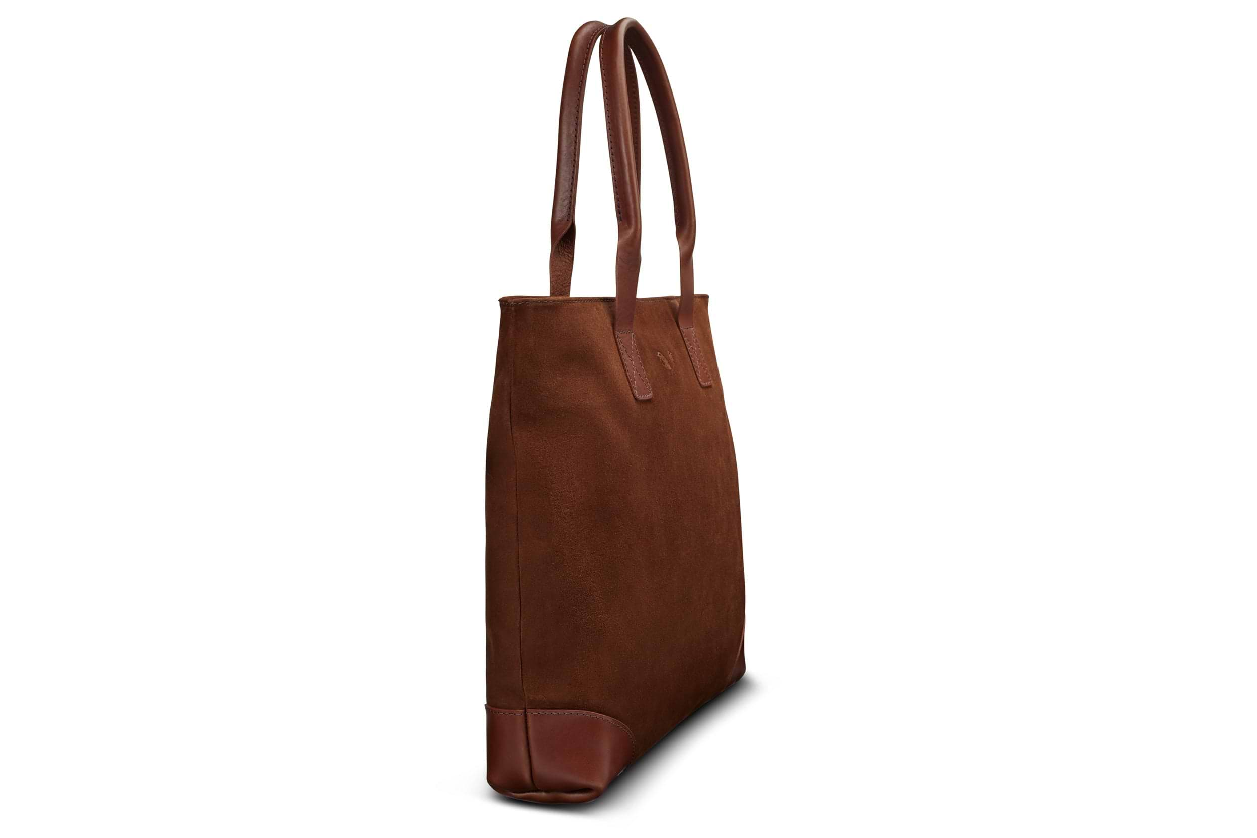 Suede Tote - Tobacco Brown