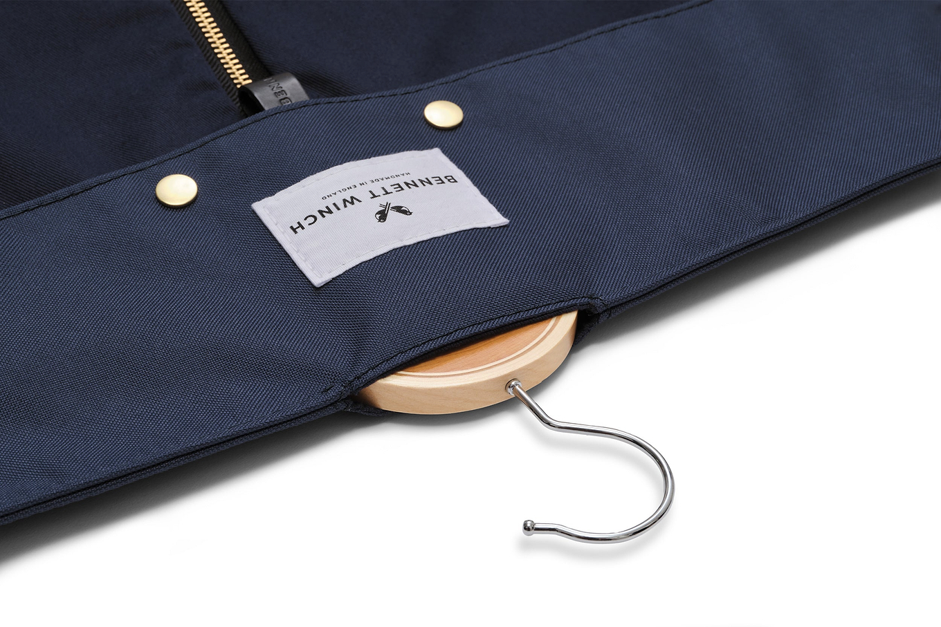 the hanger area of the navy trifold