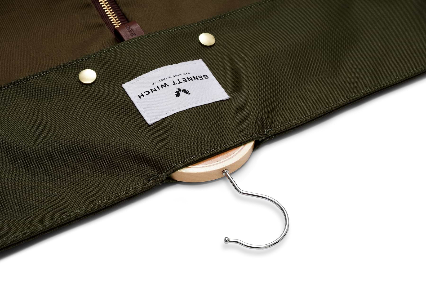 the hanger compartment of the trifold