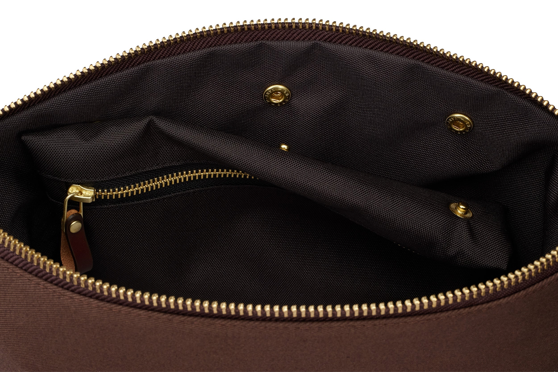 Canvas Wash Bag / Dopp Kit - Chocolate