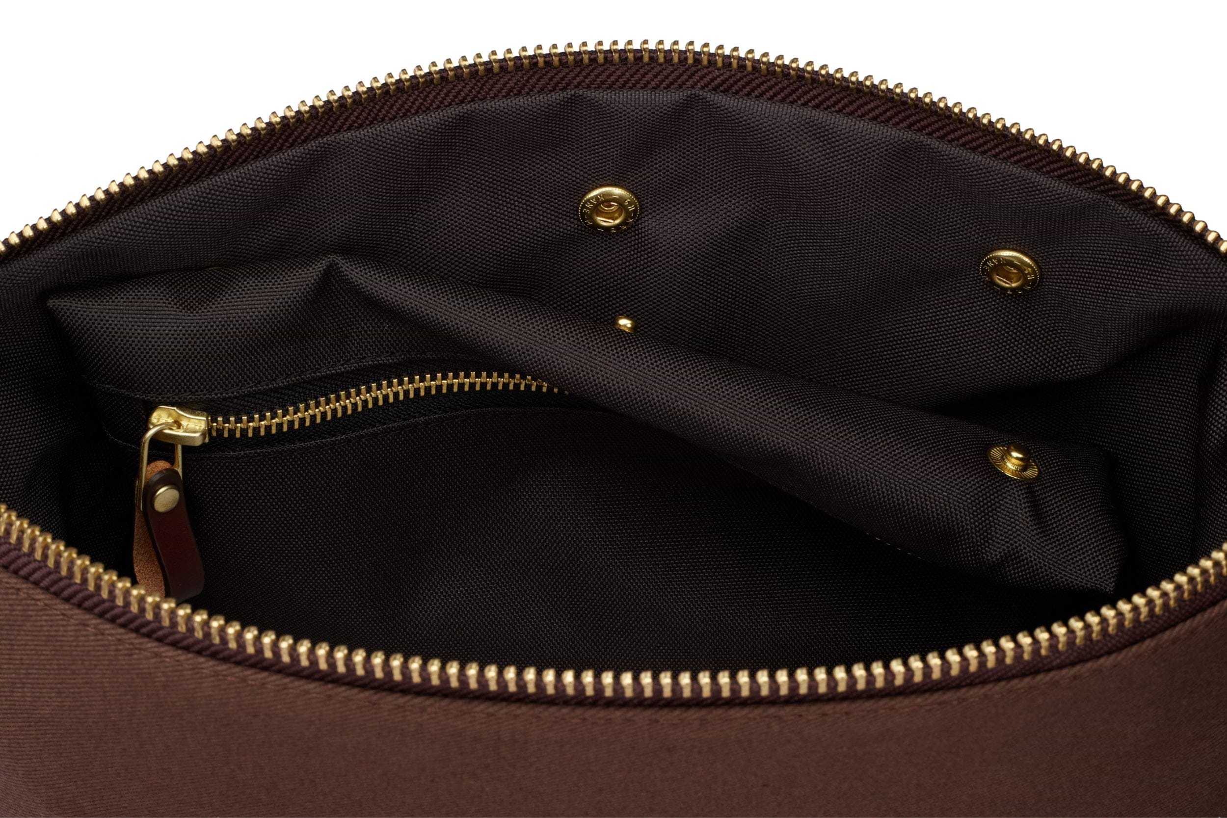 Canvas Wash Bag / Dopp Kit - Chocolate