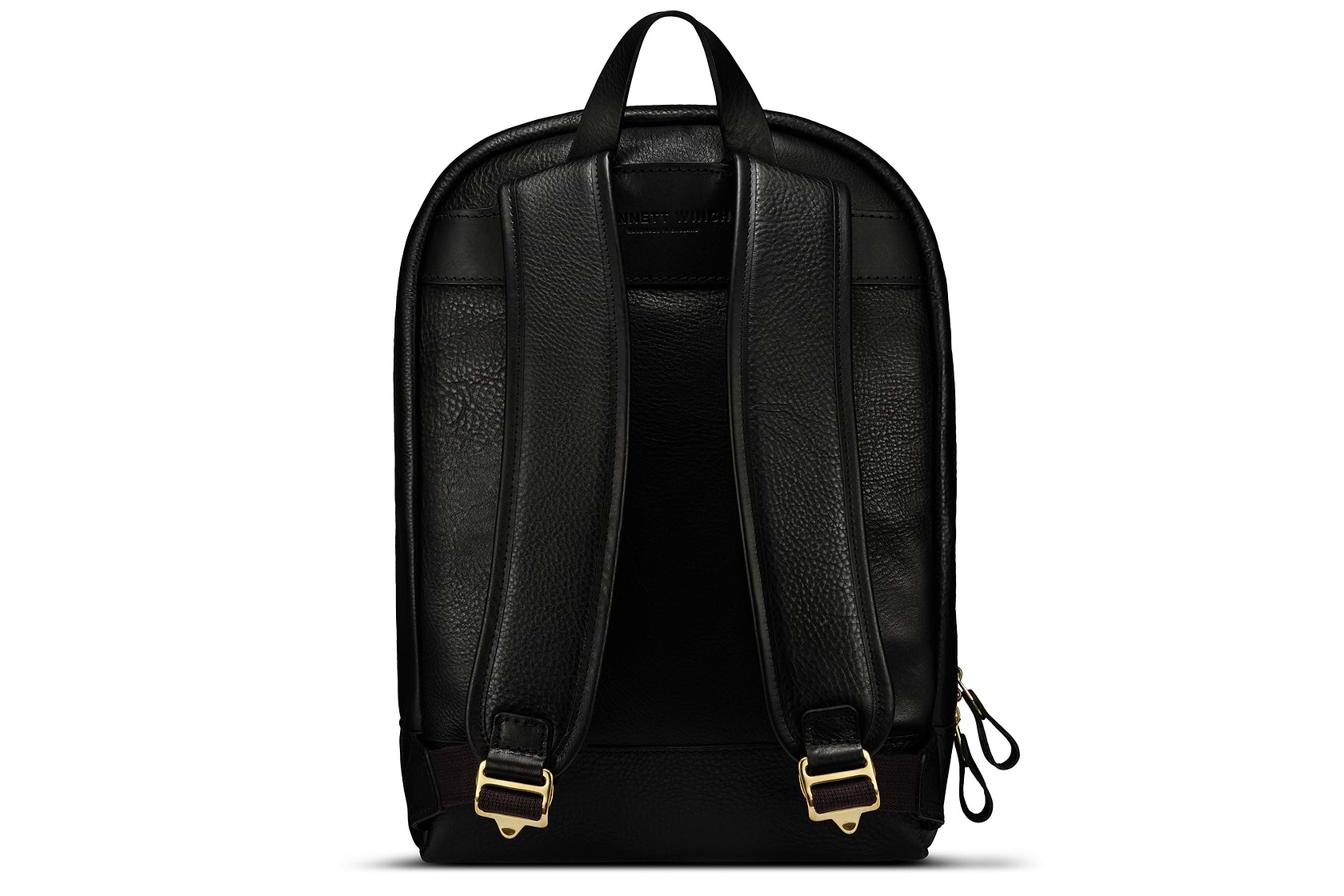 Bennett Winch Black Leather Backpack
