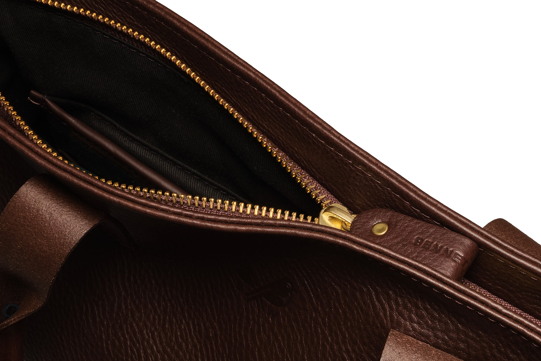 Leather Tote - Brown