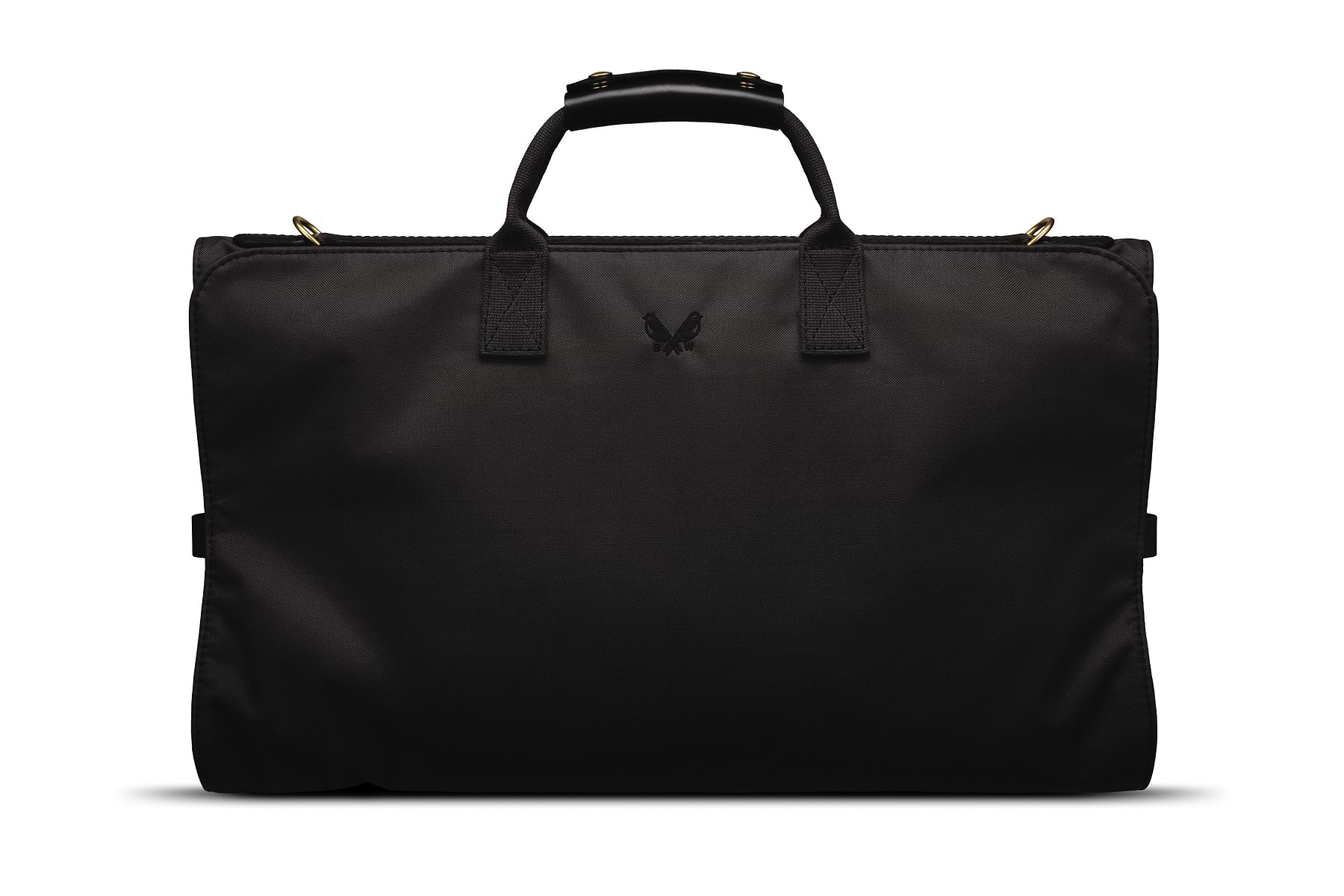 front view of luxury black trifold 