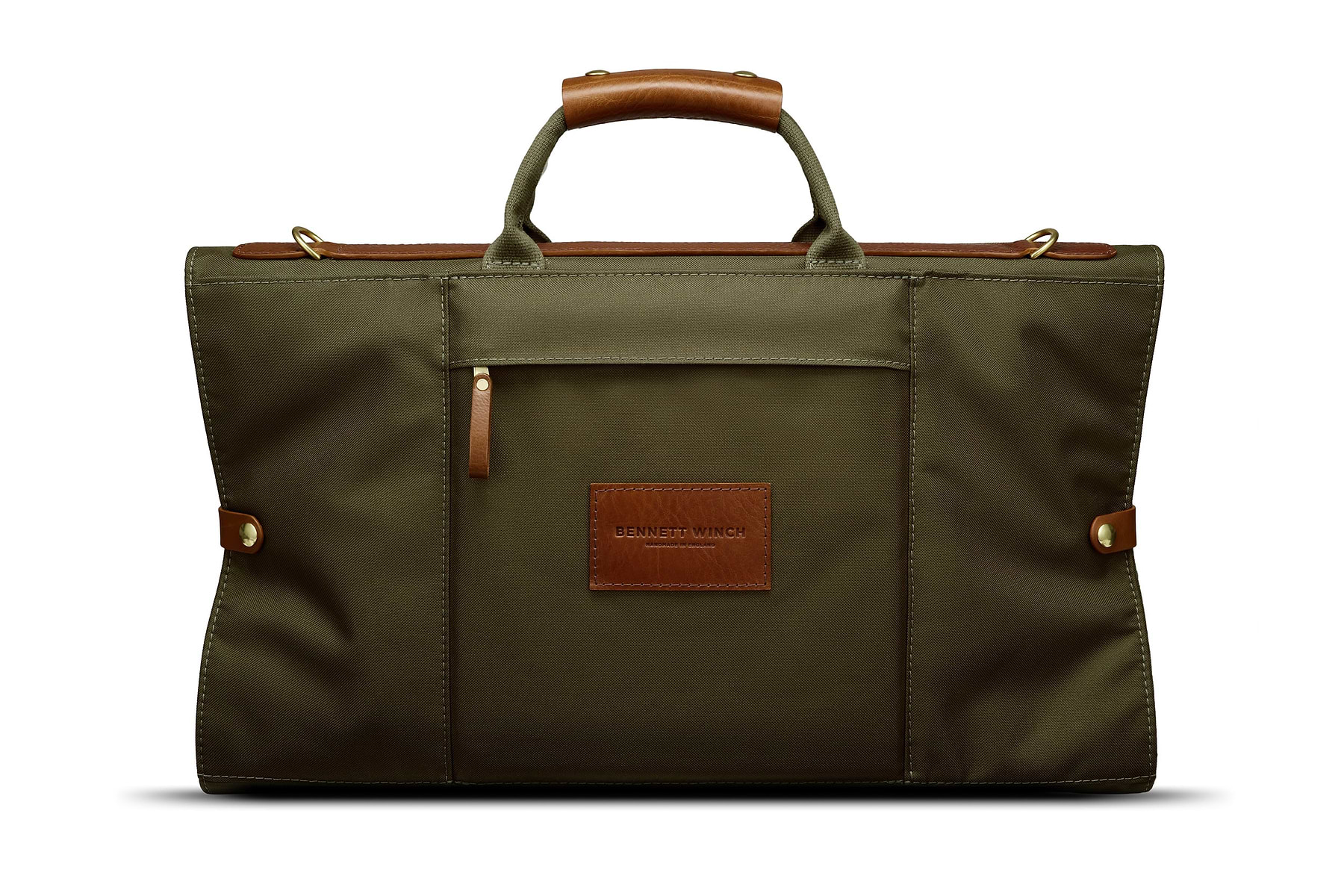 Back view of luxury green trifold