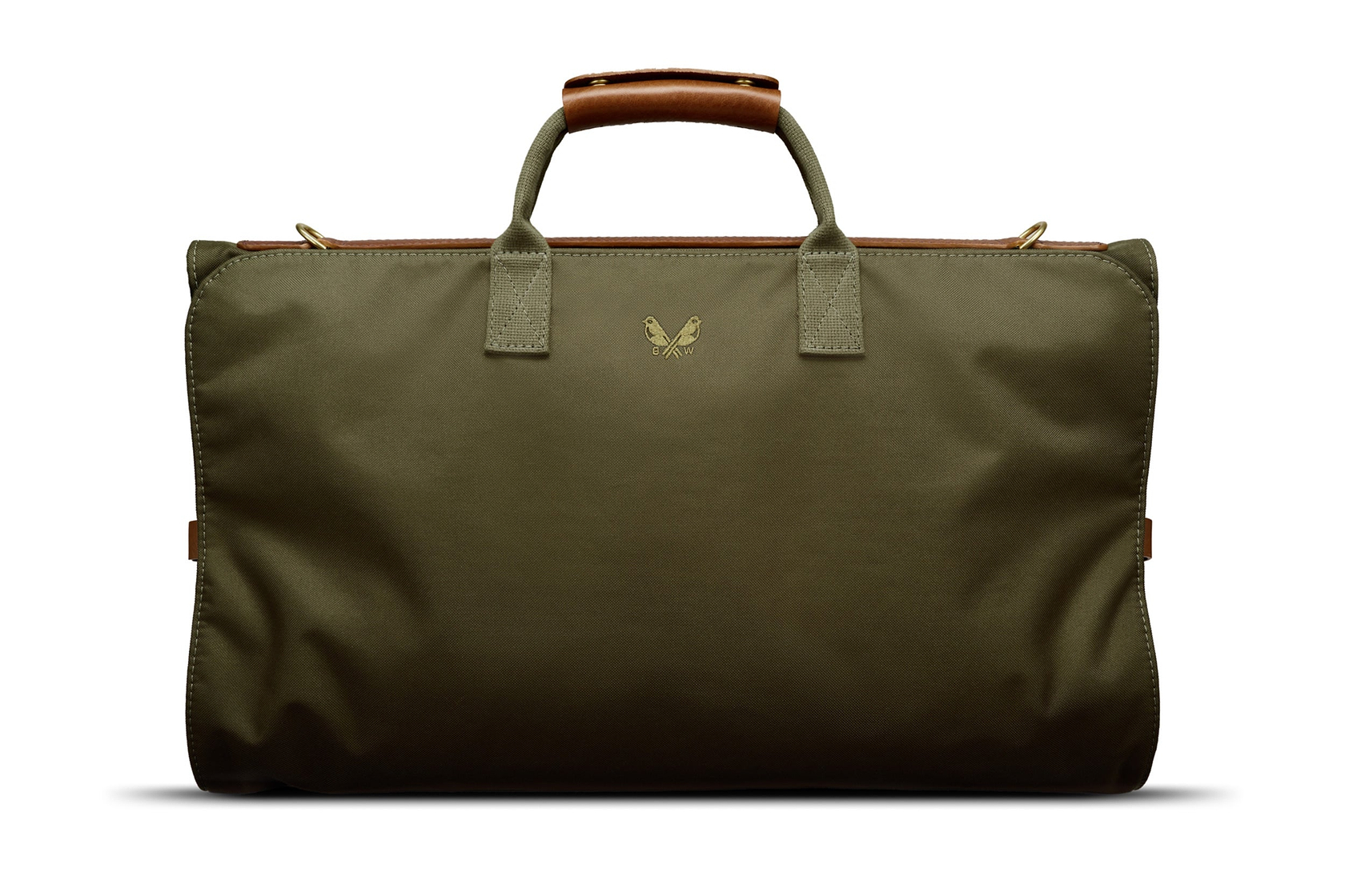 front view of luxury green trifold  