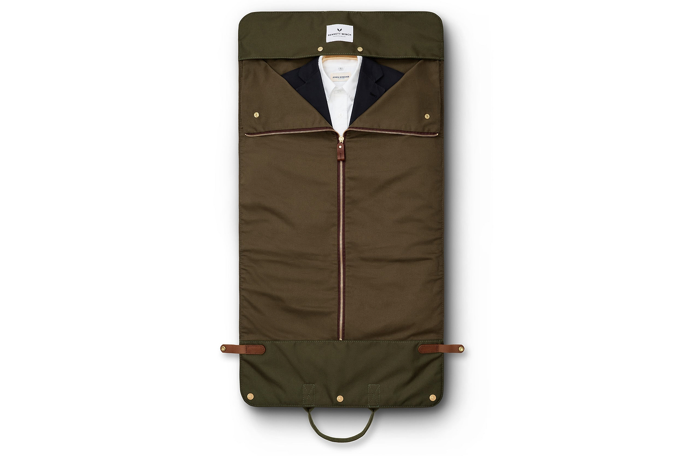 Green trifold laid out in full length