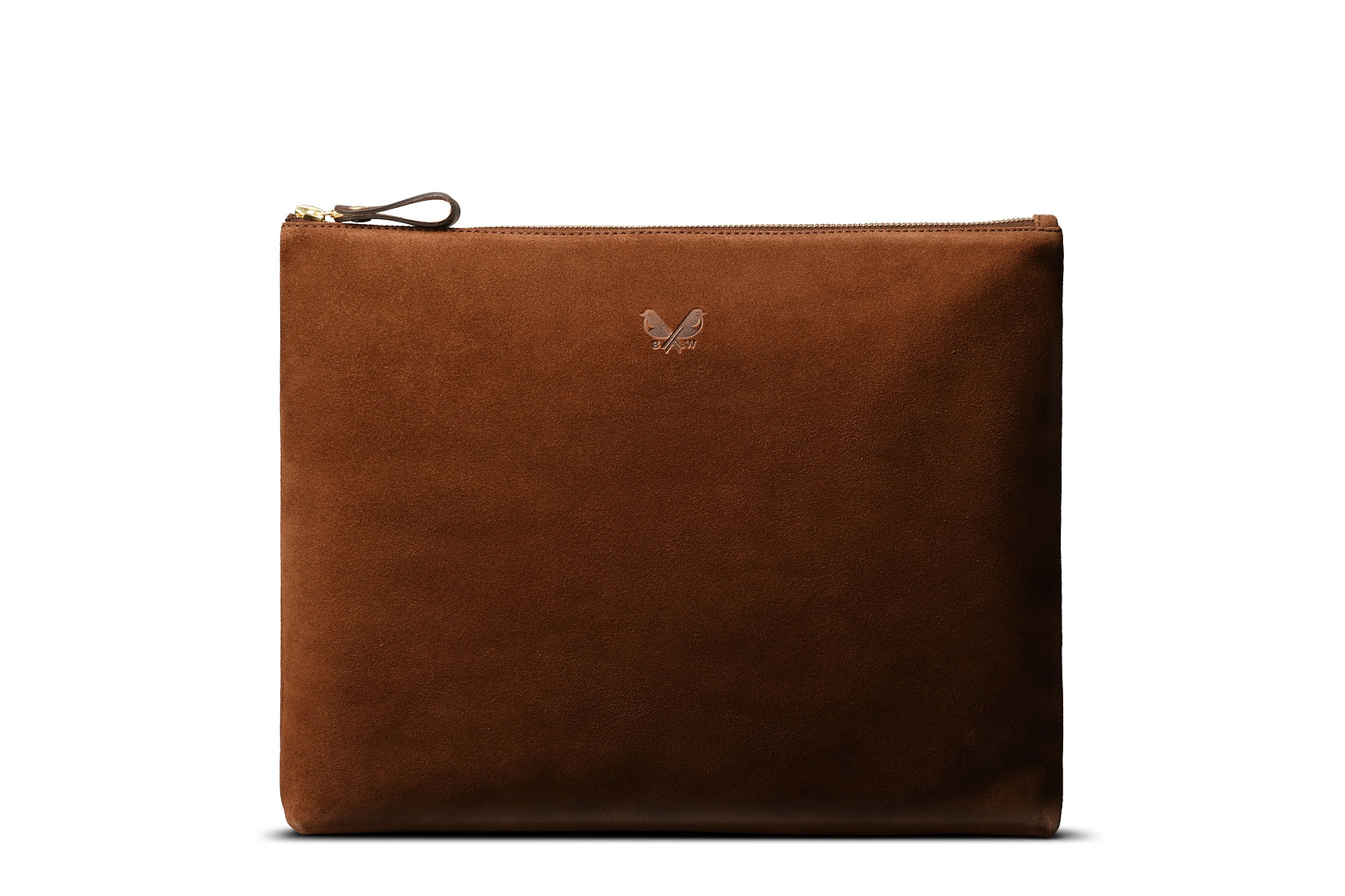 Suede Flight Pouch - Tobacco Brown
