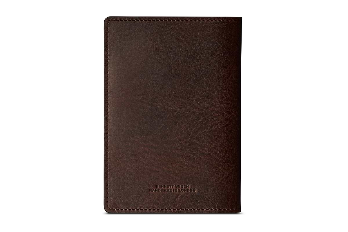 Passport Wallet | Dark Brown Leather Passport Holder | Bennett Winch