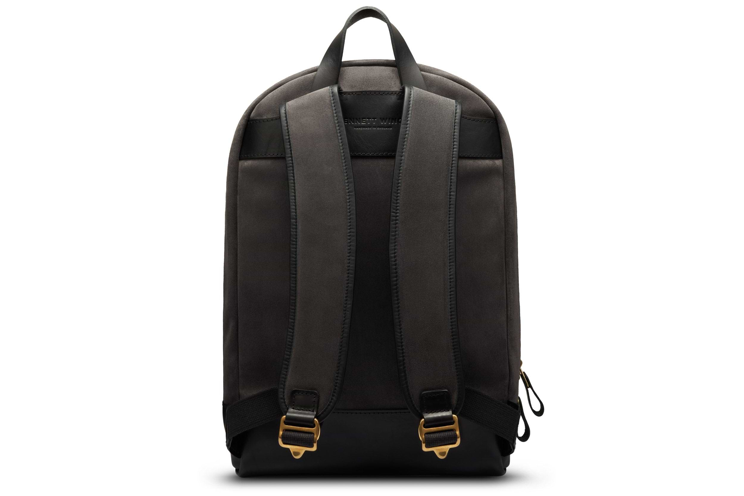 Grey suede backpack best sale