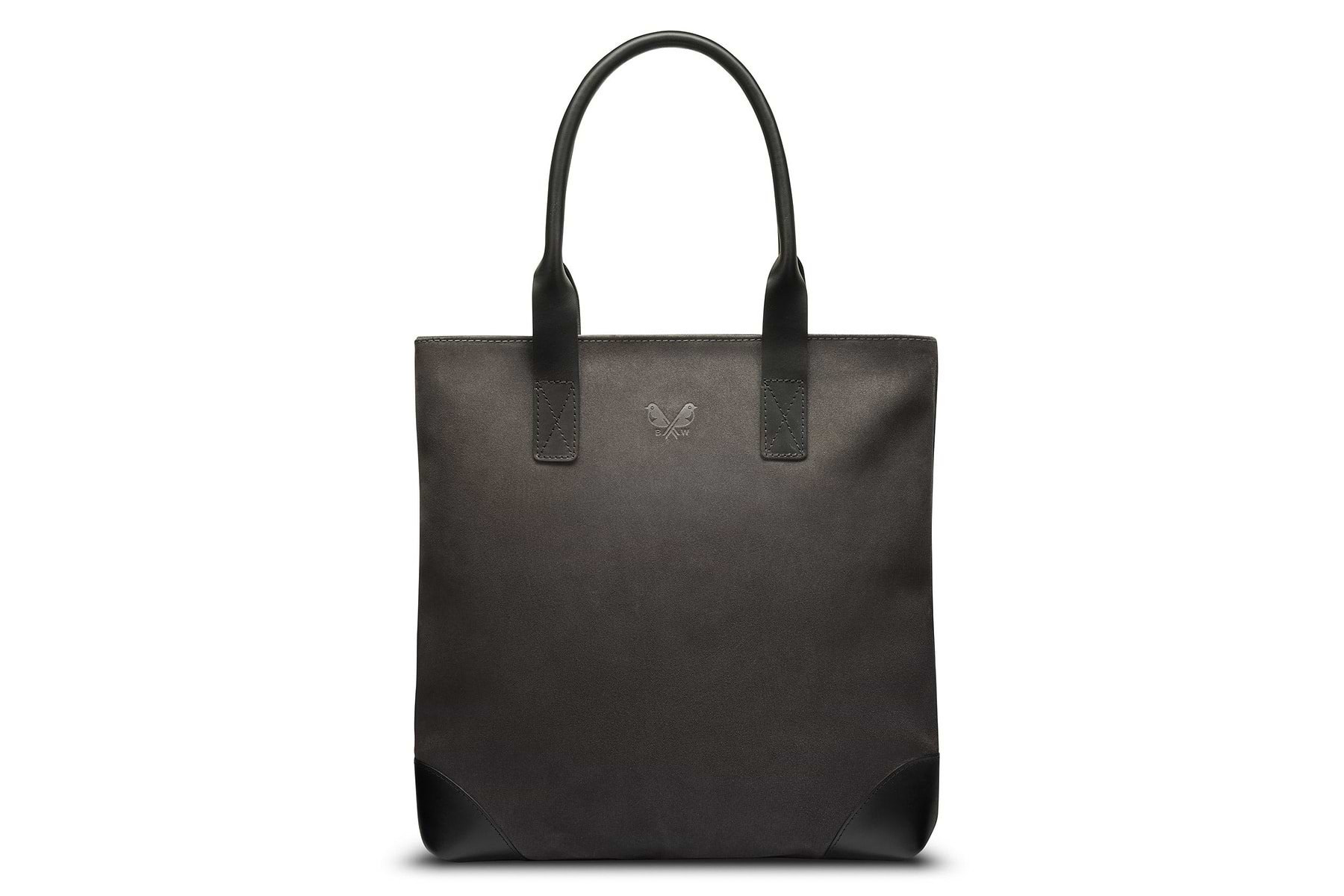 sleek grey suede tote 