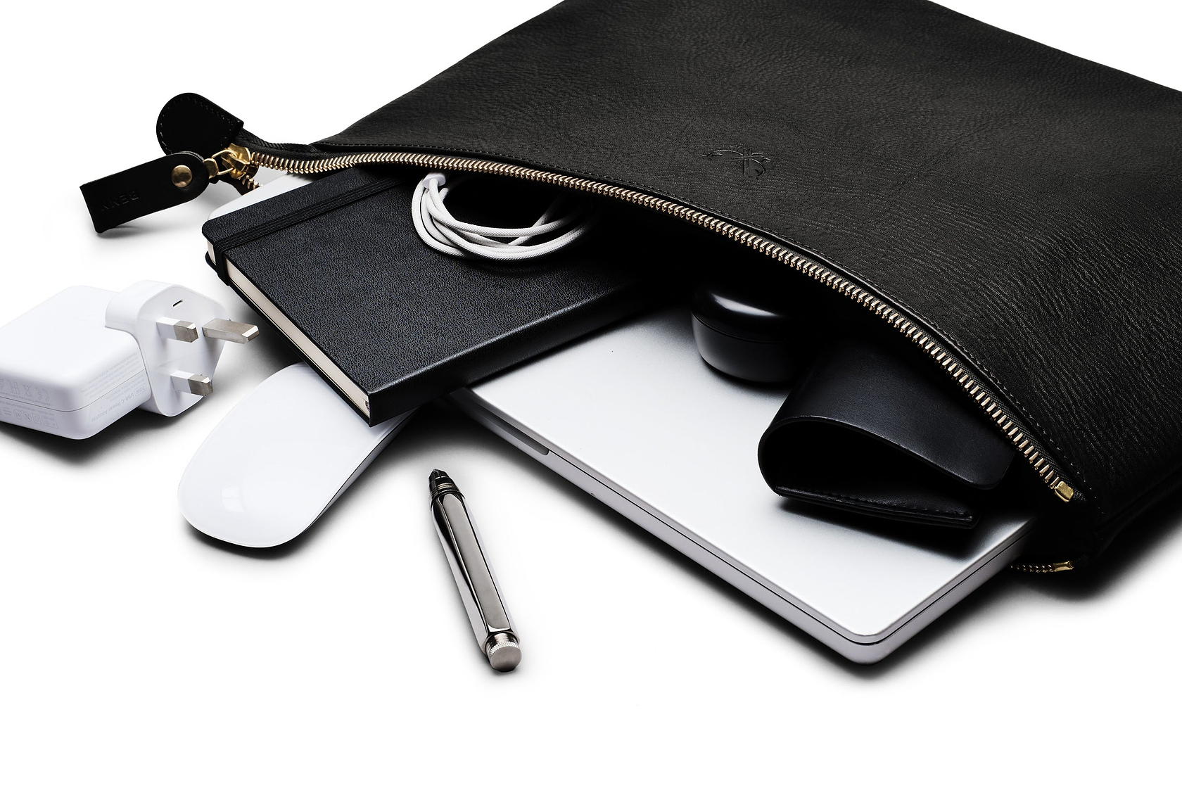 Flight Folio XL - Black Leather