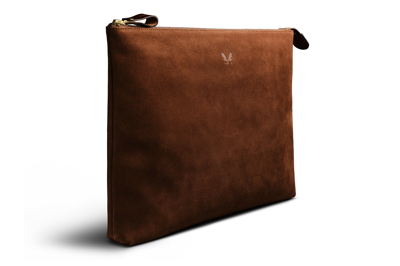 Suede Flight Folio XL - Tobacco Brown