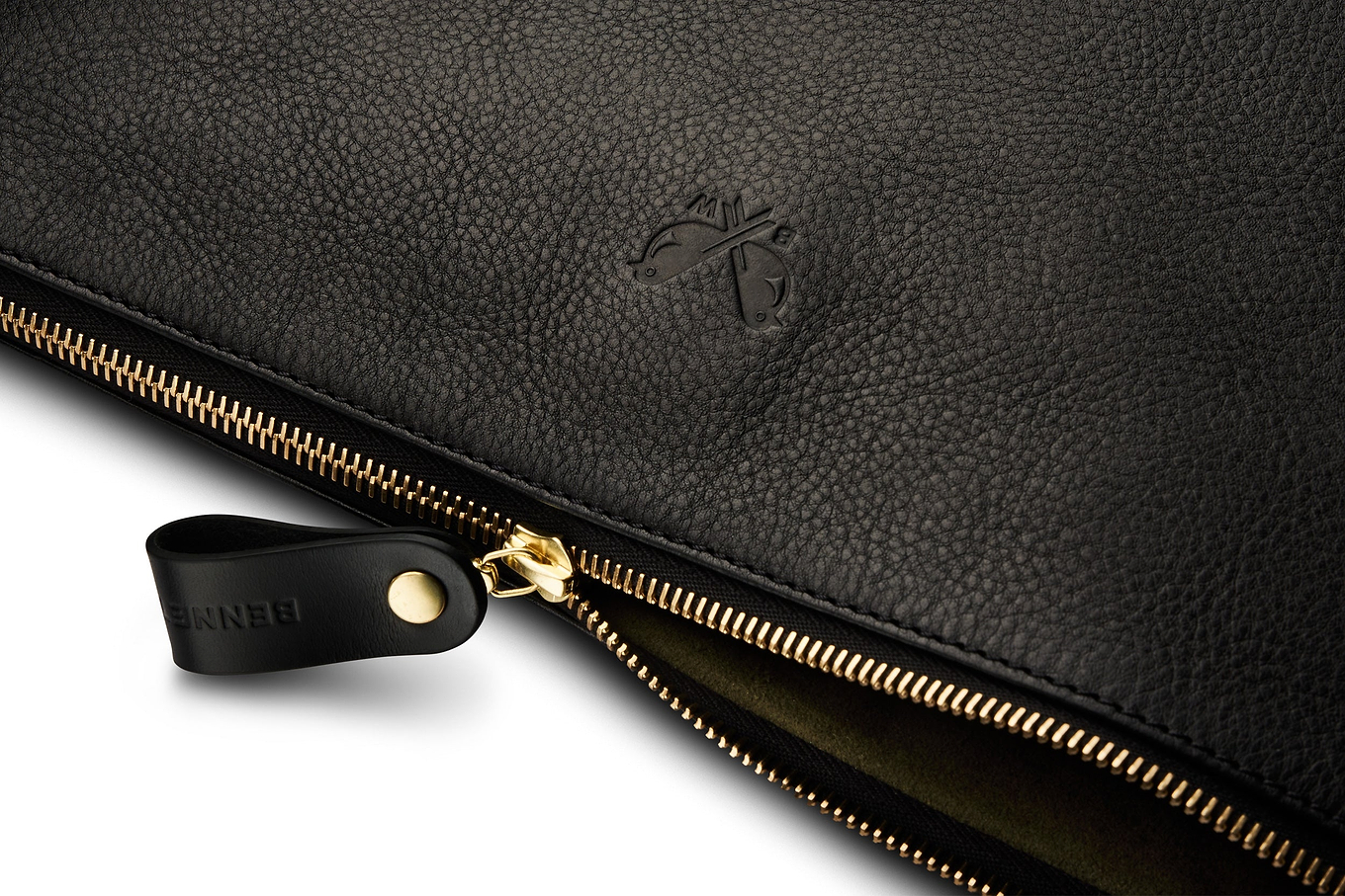 Flight Pouch - Black Leather