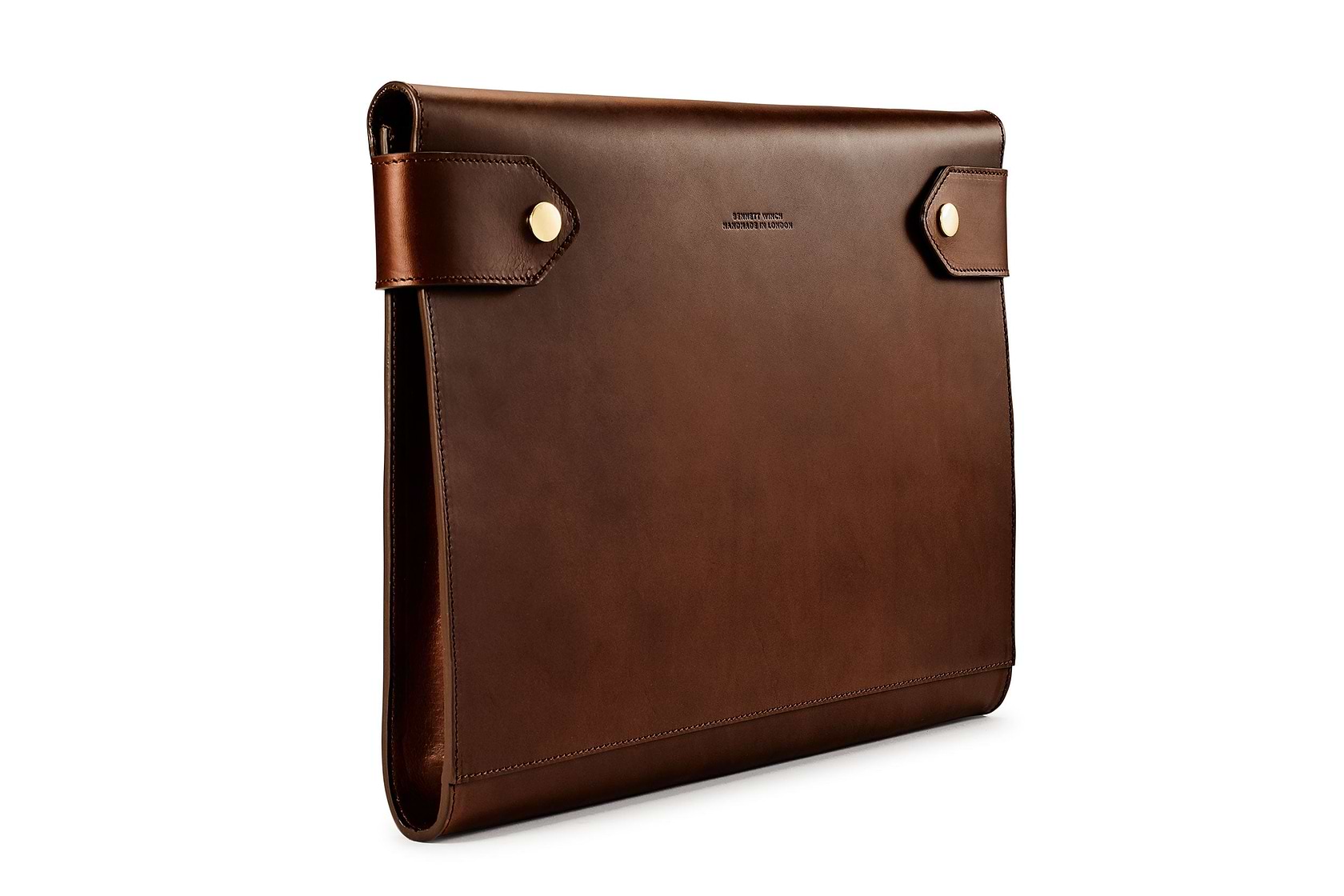 Brown Color Case Large Folio | Brown Leather Portfolio Case | Bennett Winch
