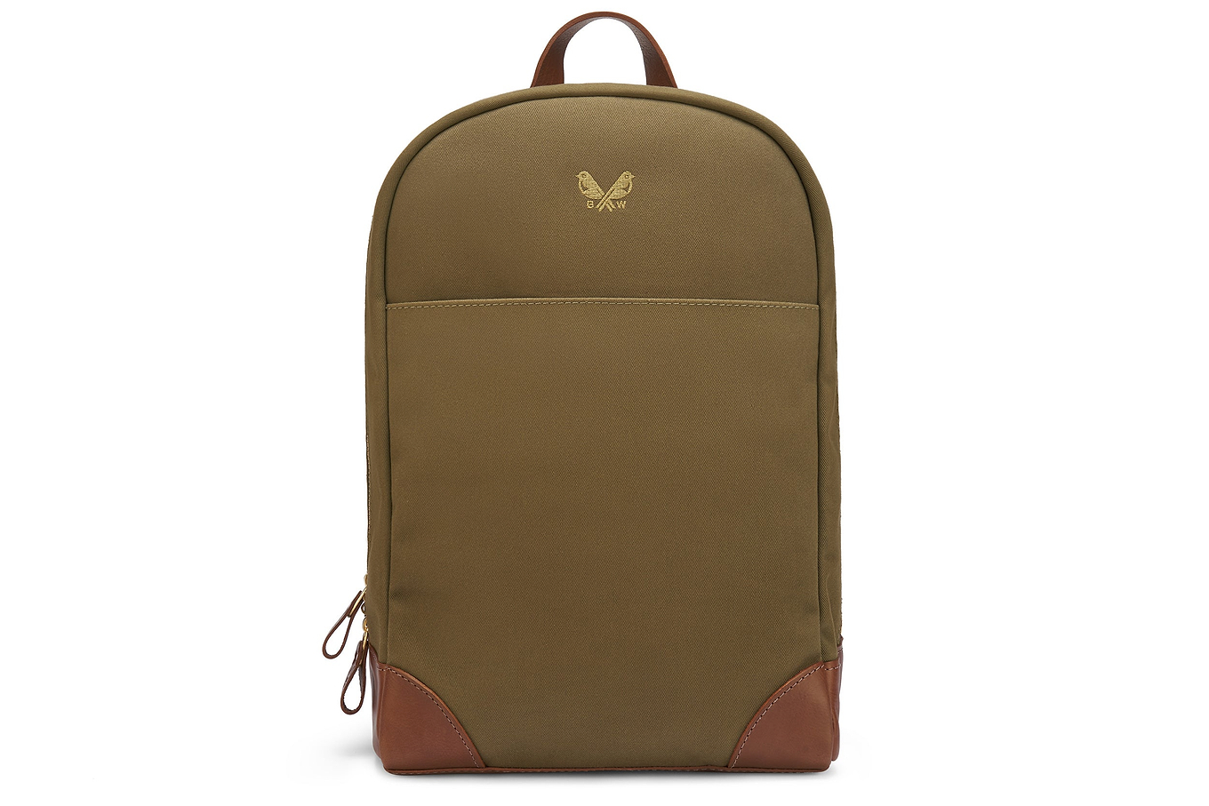backpack in green canvas