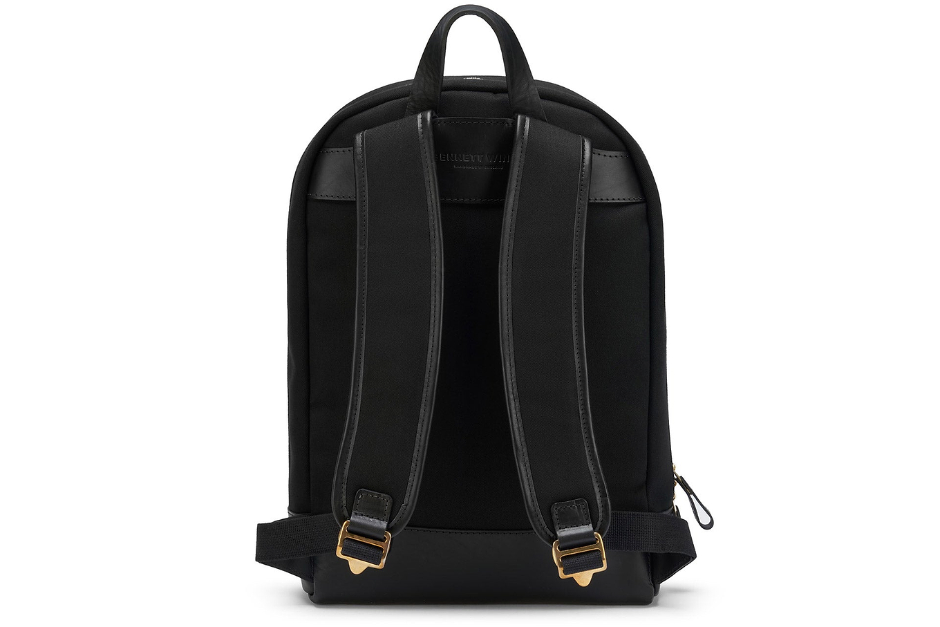 back view of the black backpack