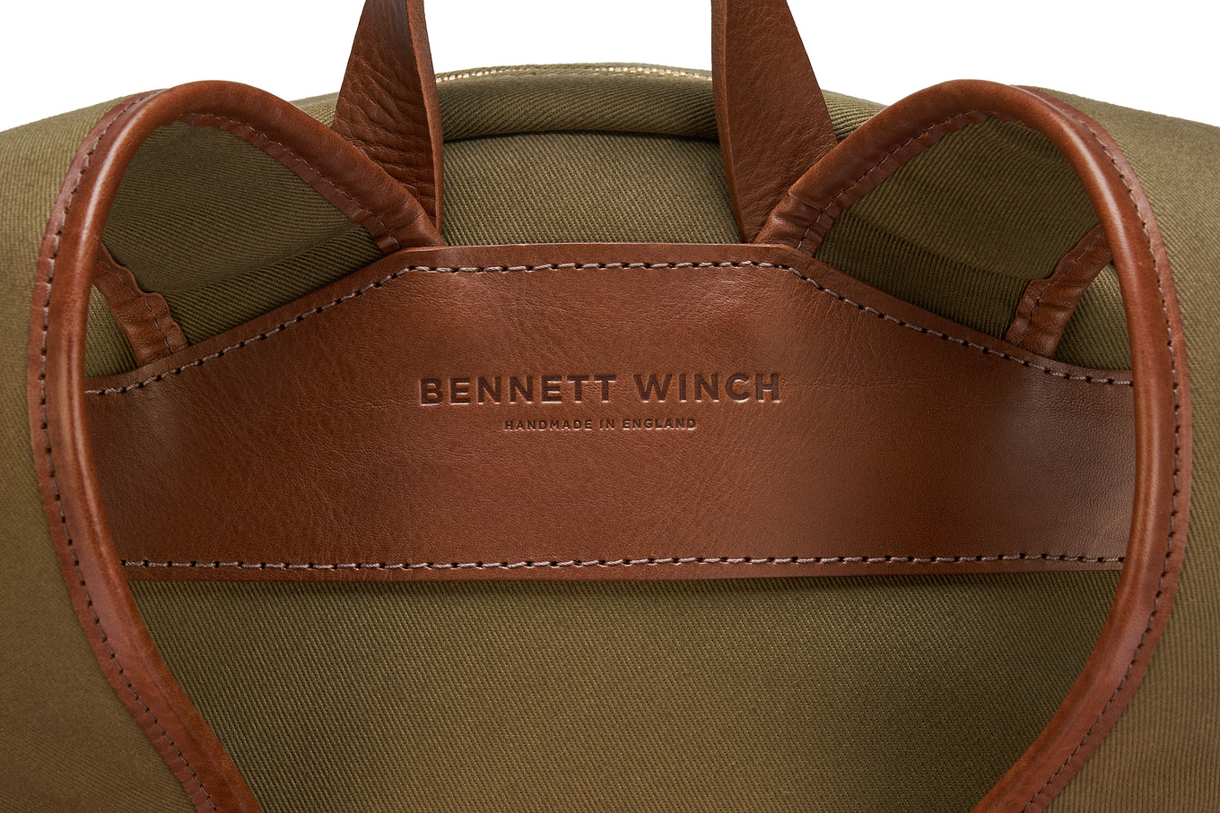 Bennett Winch branding on the backside of the backpack 
