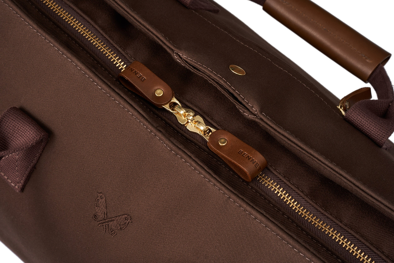 closures on suit carrier holdall bag