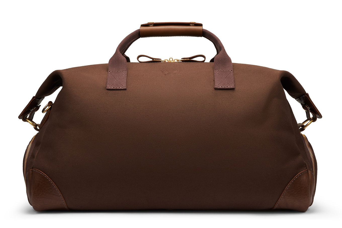 weekender bag in brown canvas