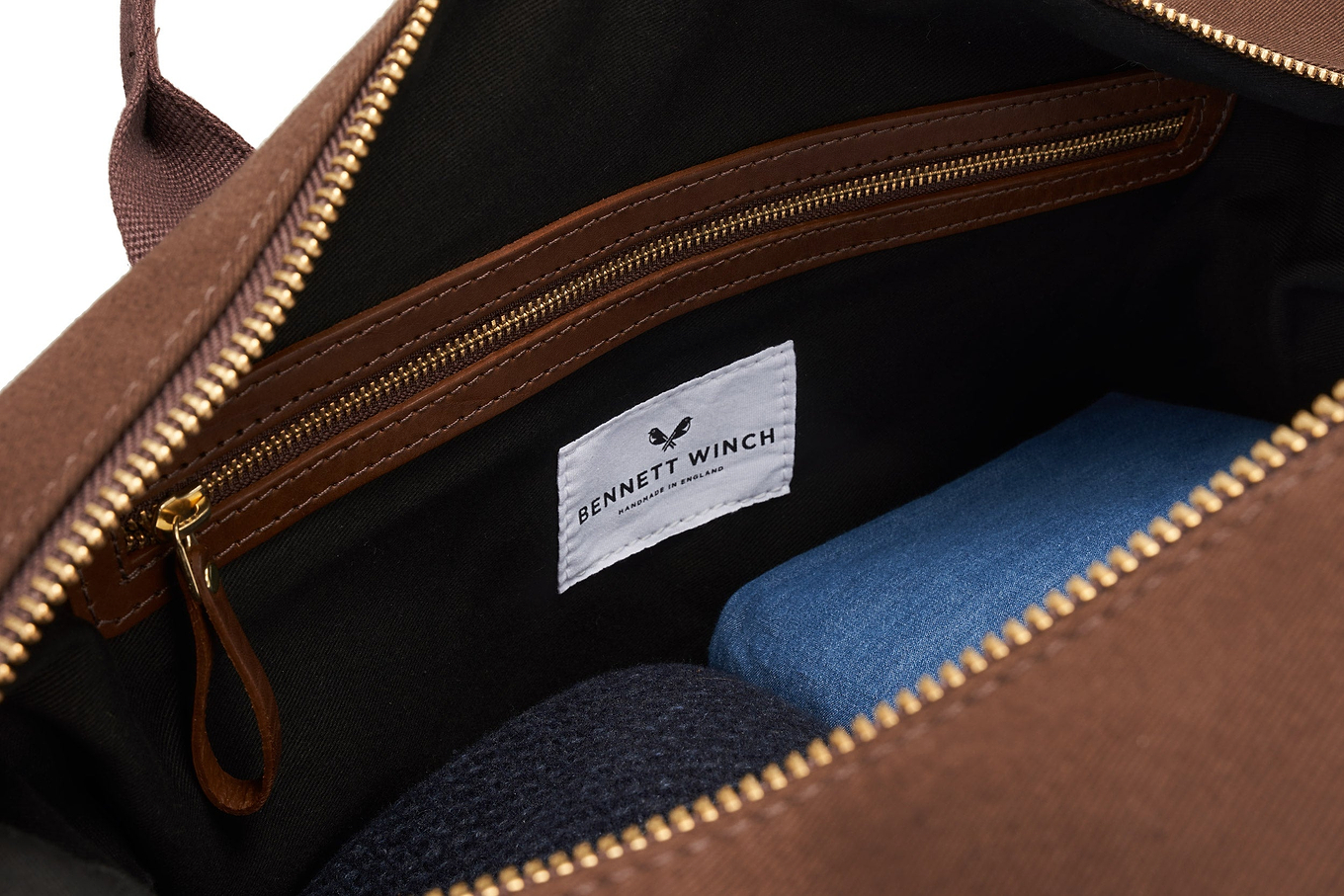 Bennett Winch's canvas weekender bag