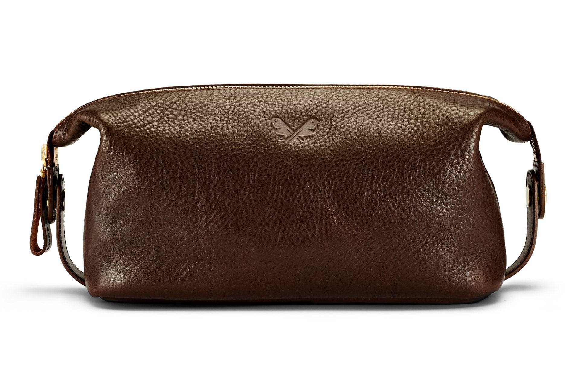 quality leather toiletry bag