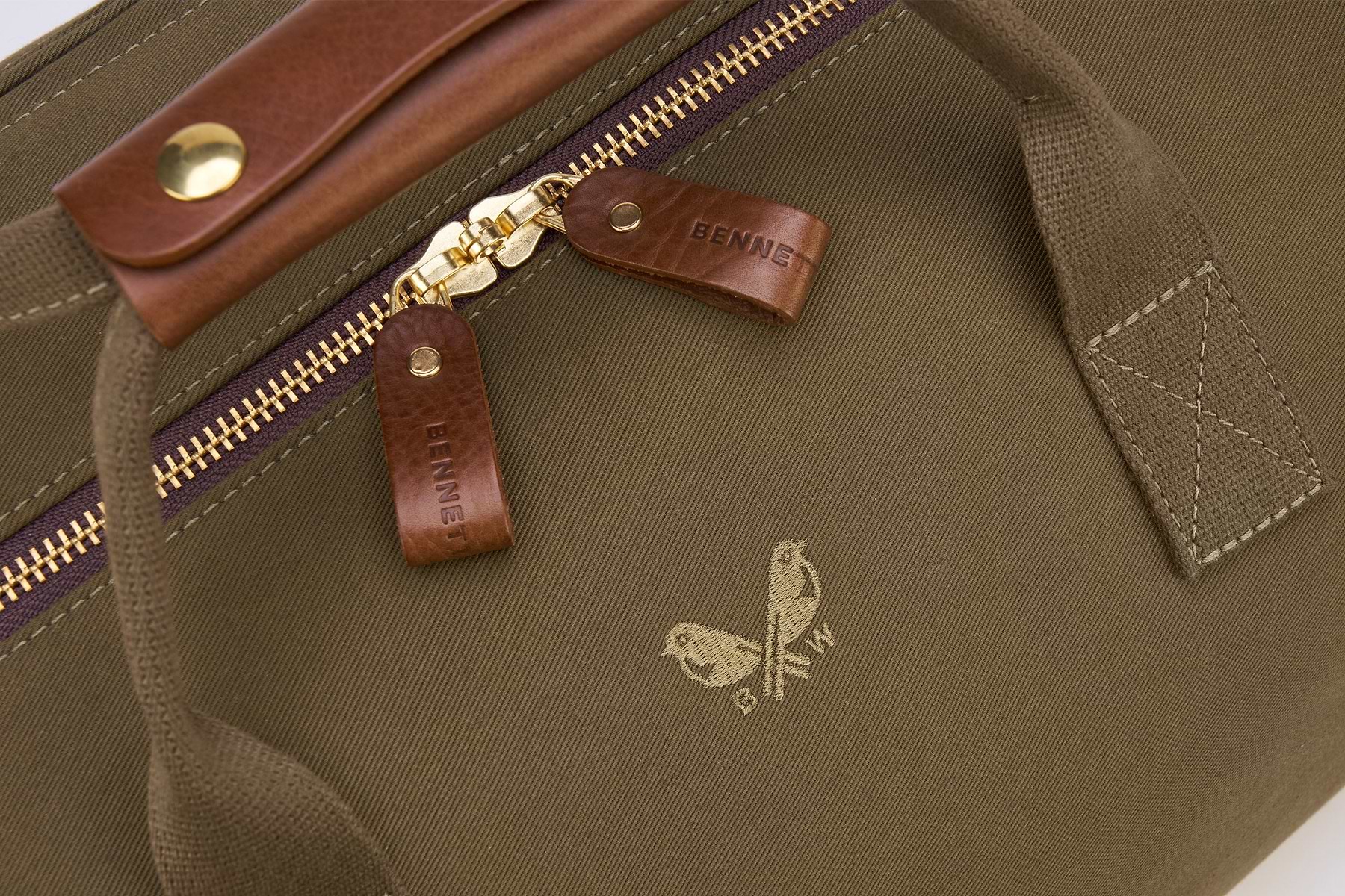 closures on weekender bag