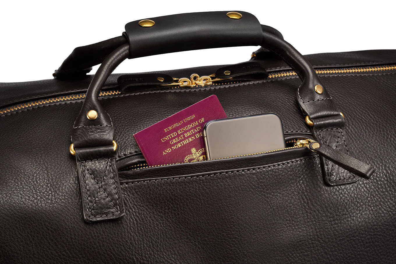 Leather Weekender - Black