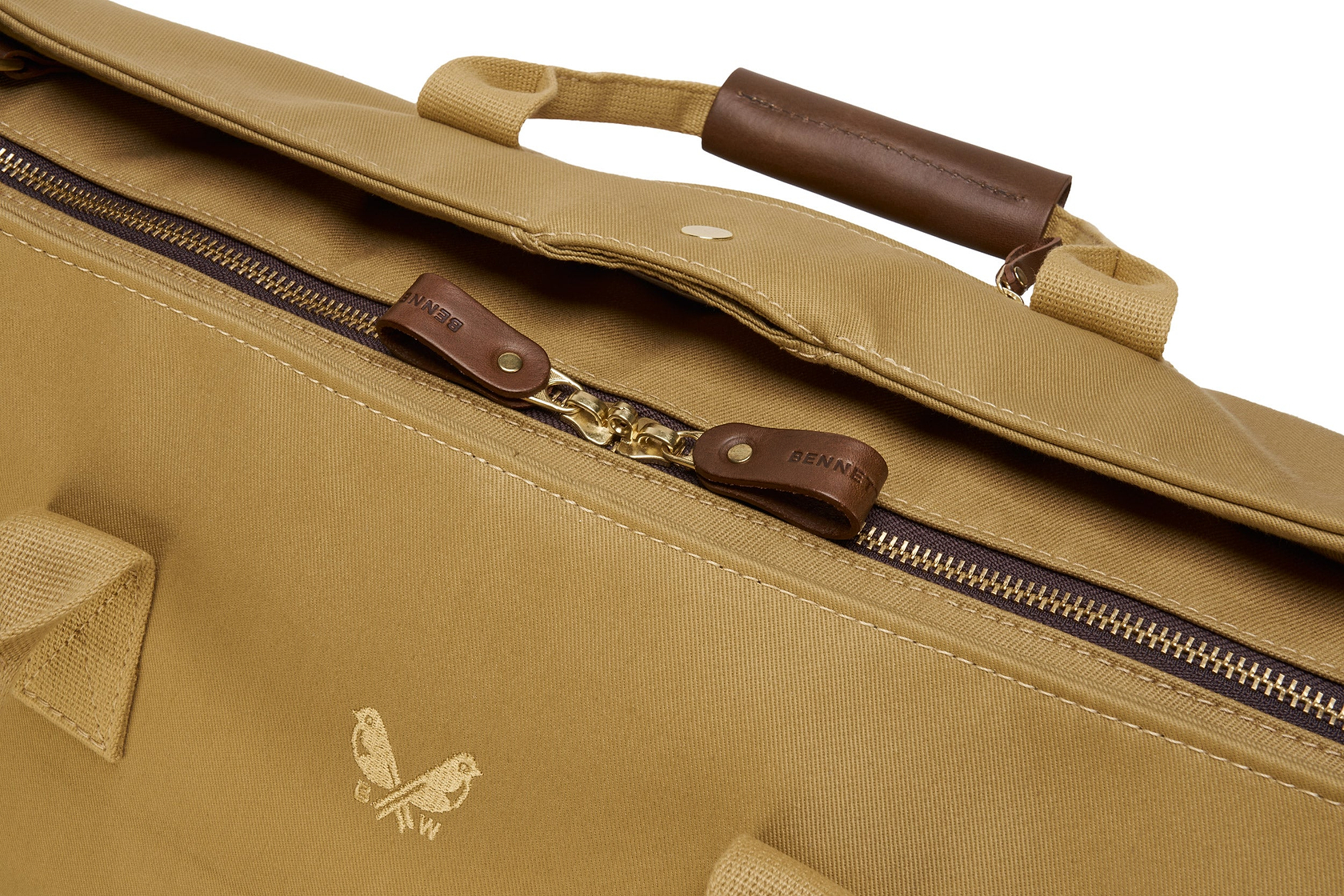 closures on suit carrier holdall bag