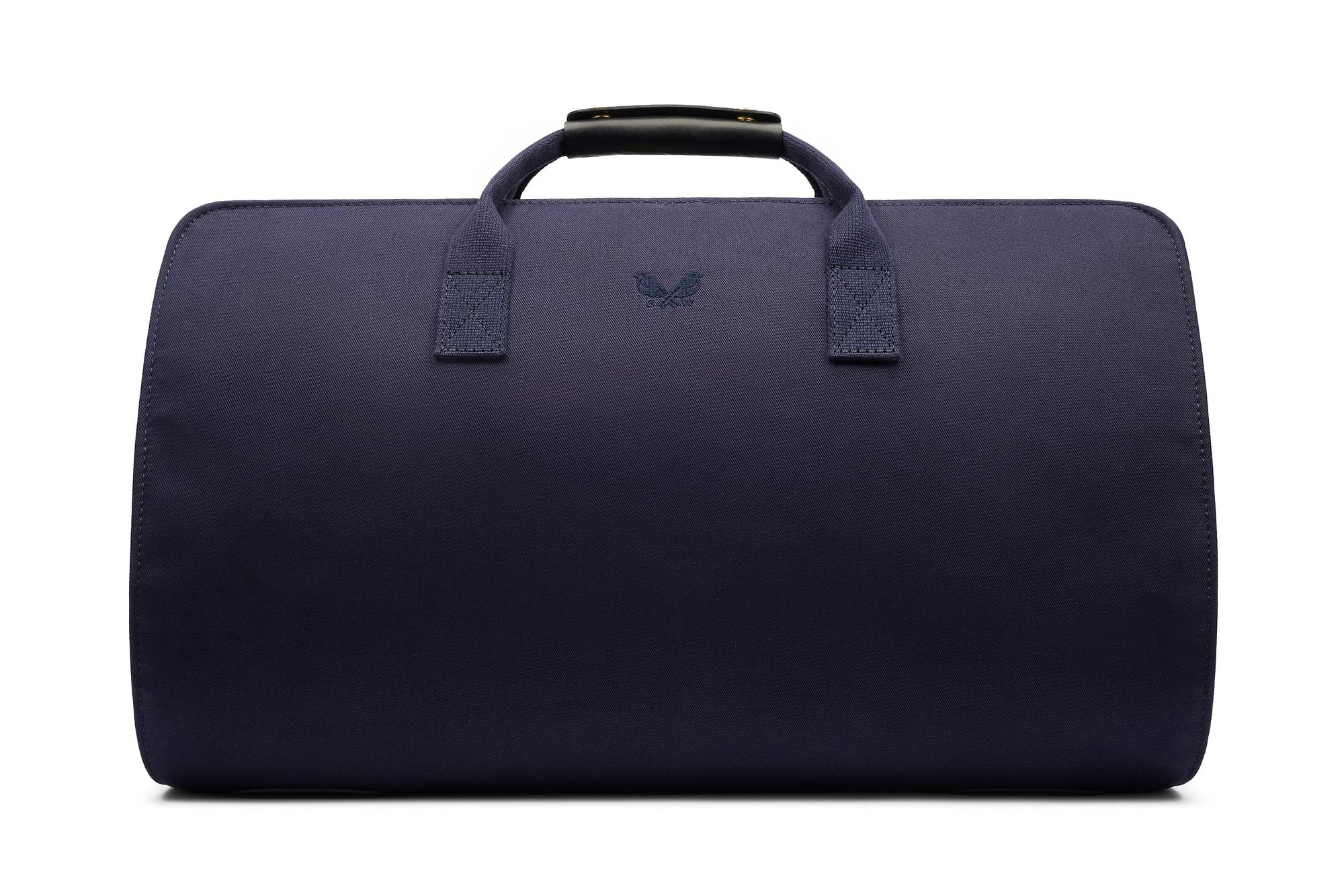suit carrier holdall bag in navy canvas