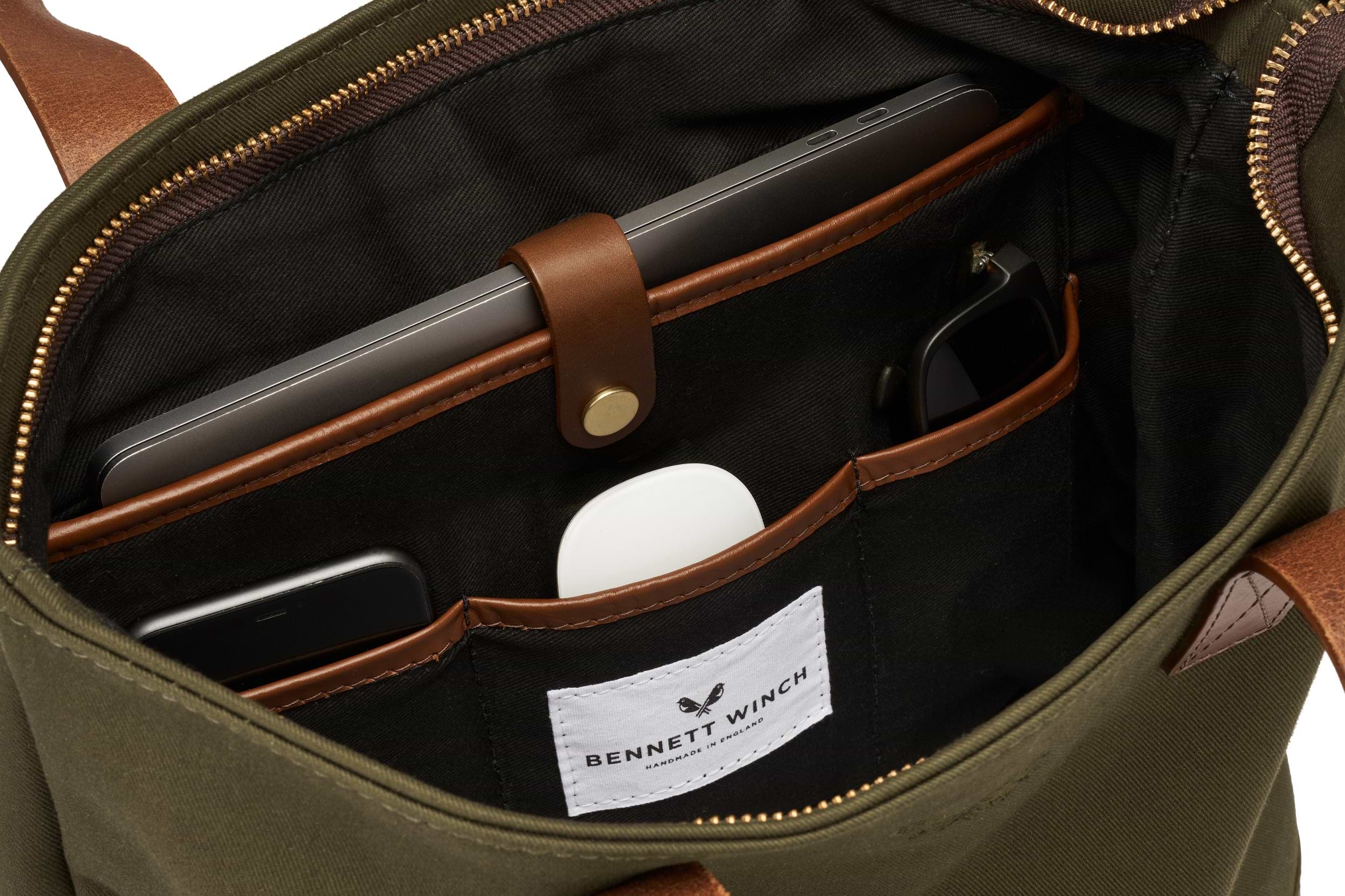 The Tote | Olive Green Luxury Canvas Tote | Bennett Winch