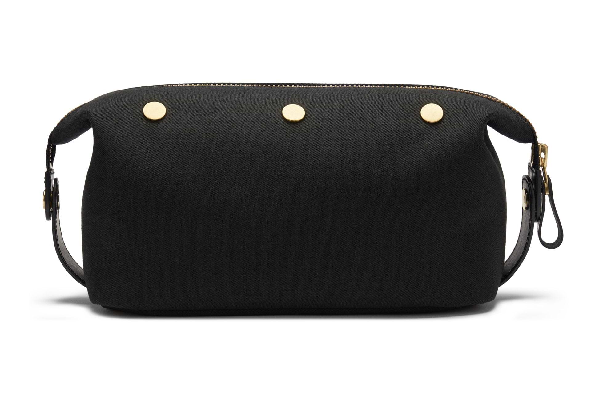 Canvas Wash Bag / Dopp Kit - Black