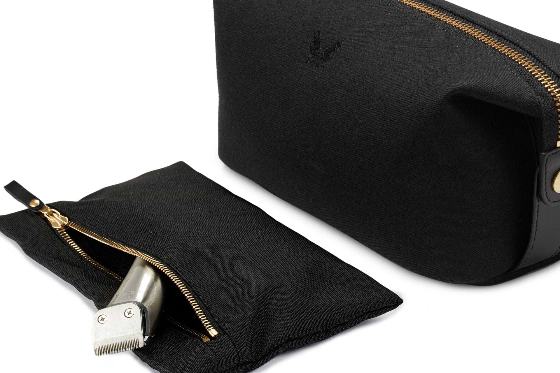 Canvas Wash Bag / Dopp Kit - Black