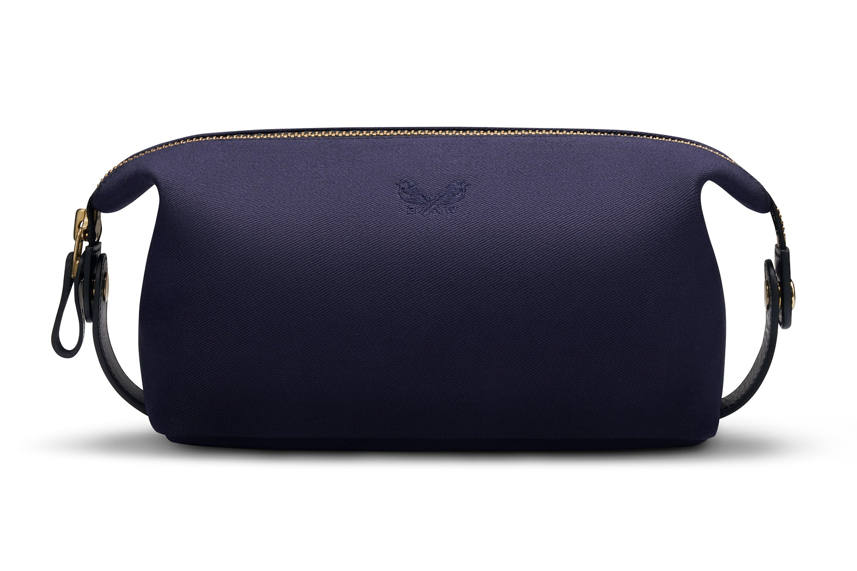 luxury navy wash bag