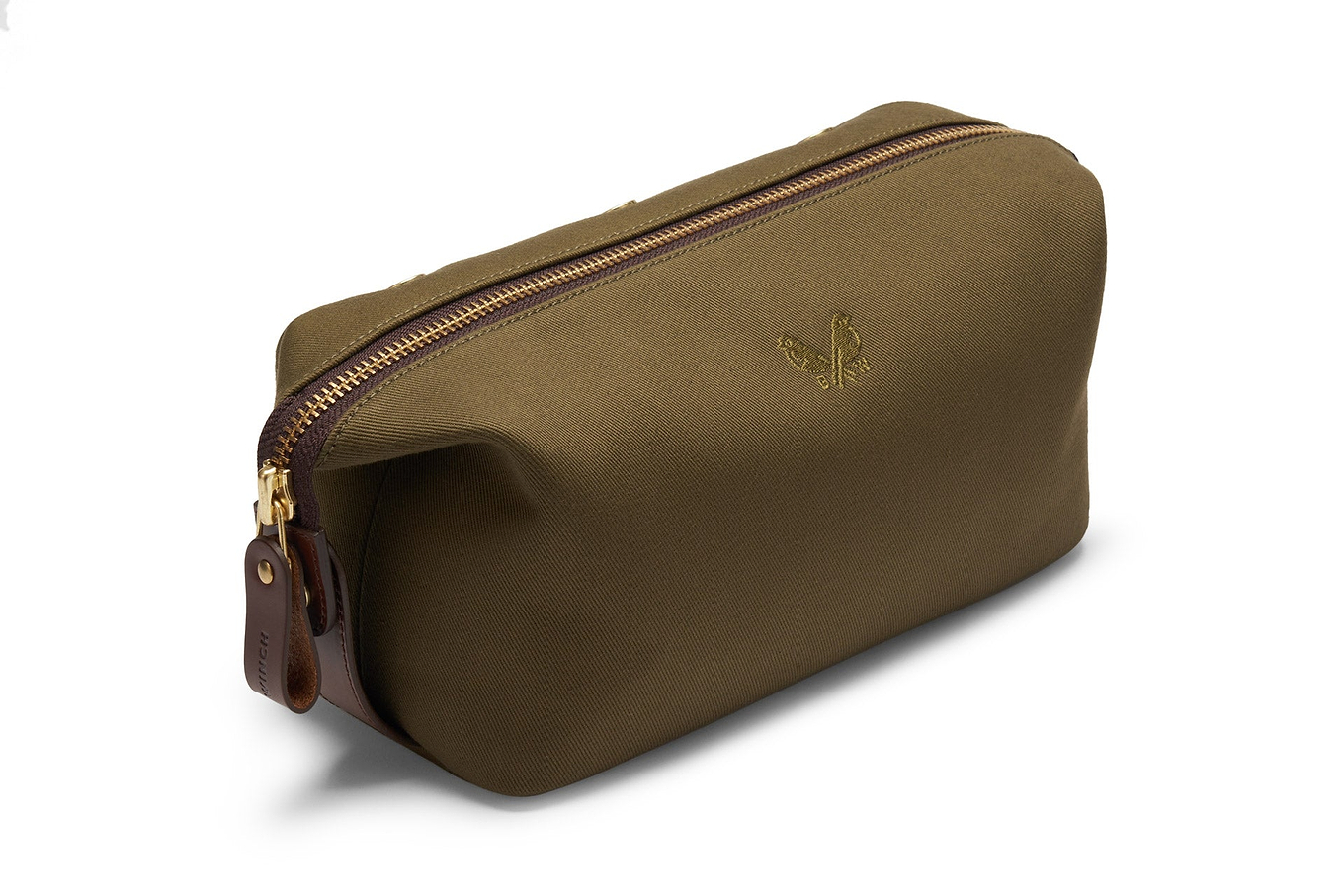 Canvas Wash Bag / Dopp Kit - Olive